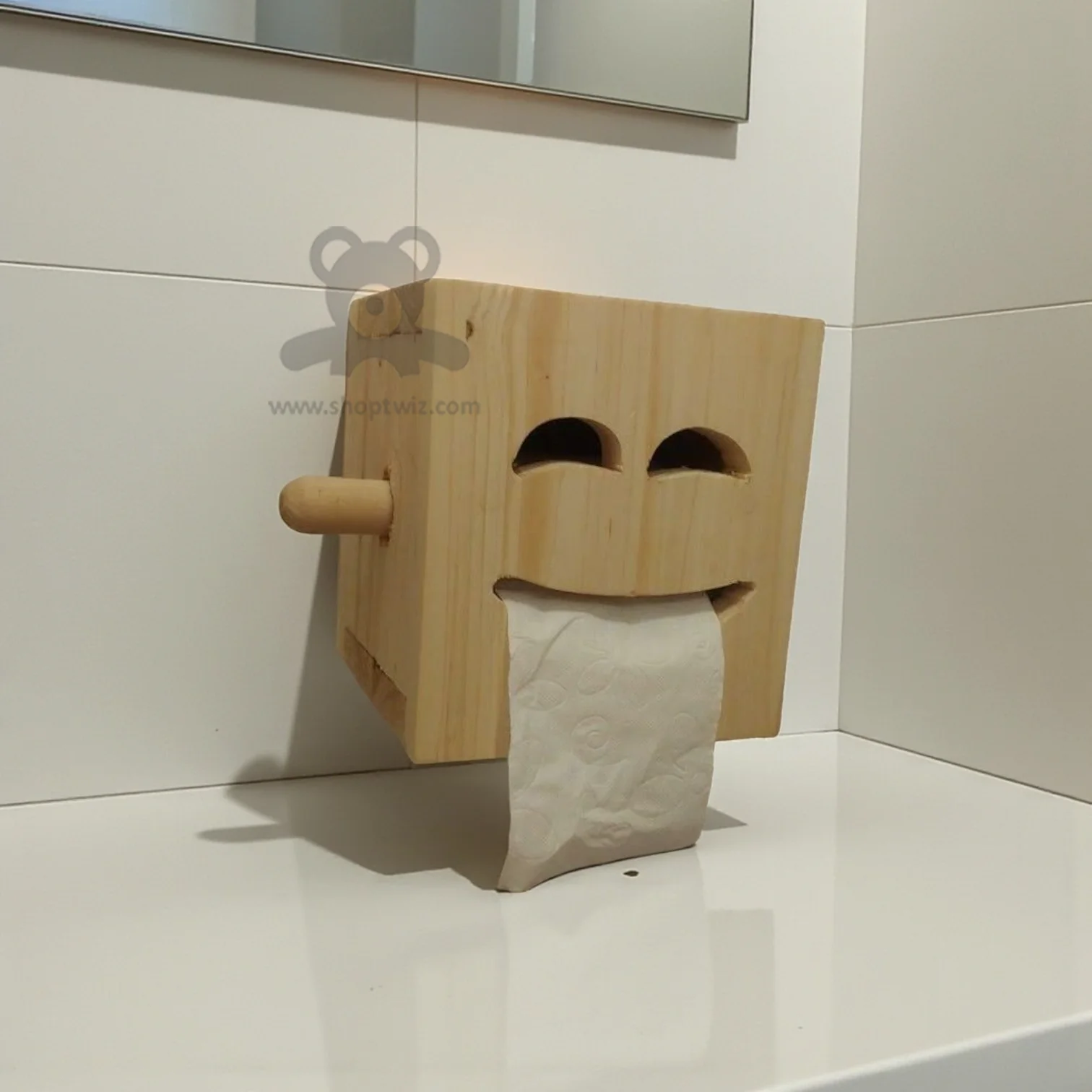 ShopTwiz Customized Wooden Tissue Paper Holder – Personalize with Logo or Name | Elegant Corporate Gift - Image 3