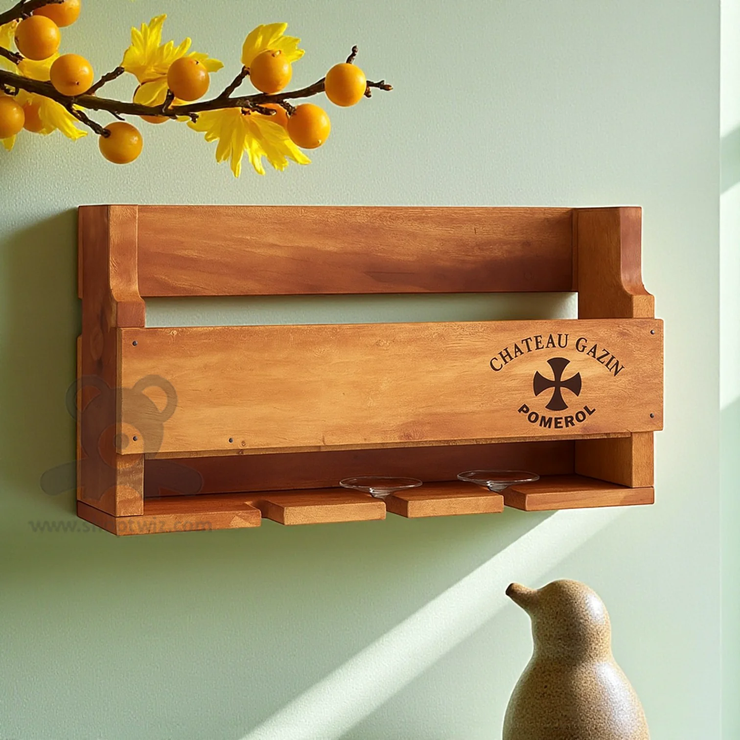 ShopTwiz Customized Wooden Wine Rack – Personalize with Logo or Name | Elegant Corporate Gift - Image 3