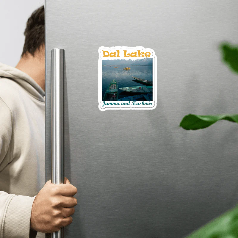 ShopTwiz Dal Lake 4 (Jammu and Kashmir) Awesome City Lovely Door Magnets And Fridge Magnet - Image 2