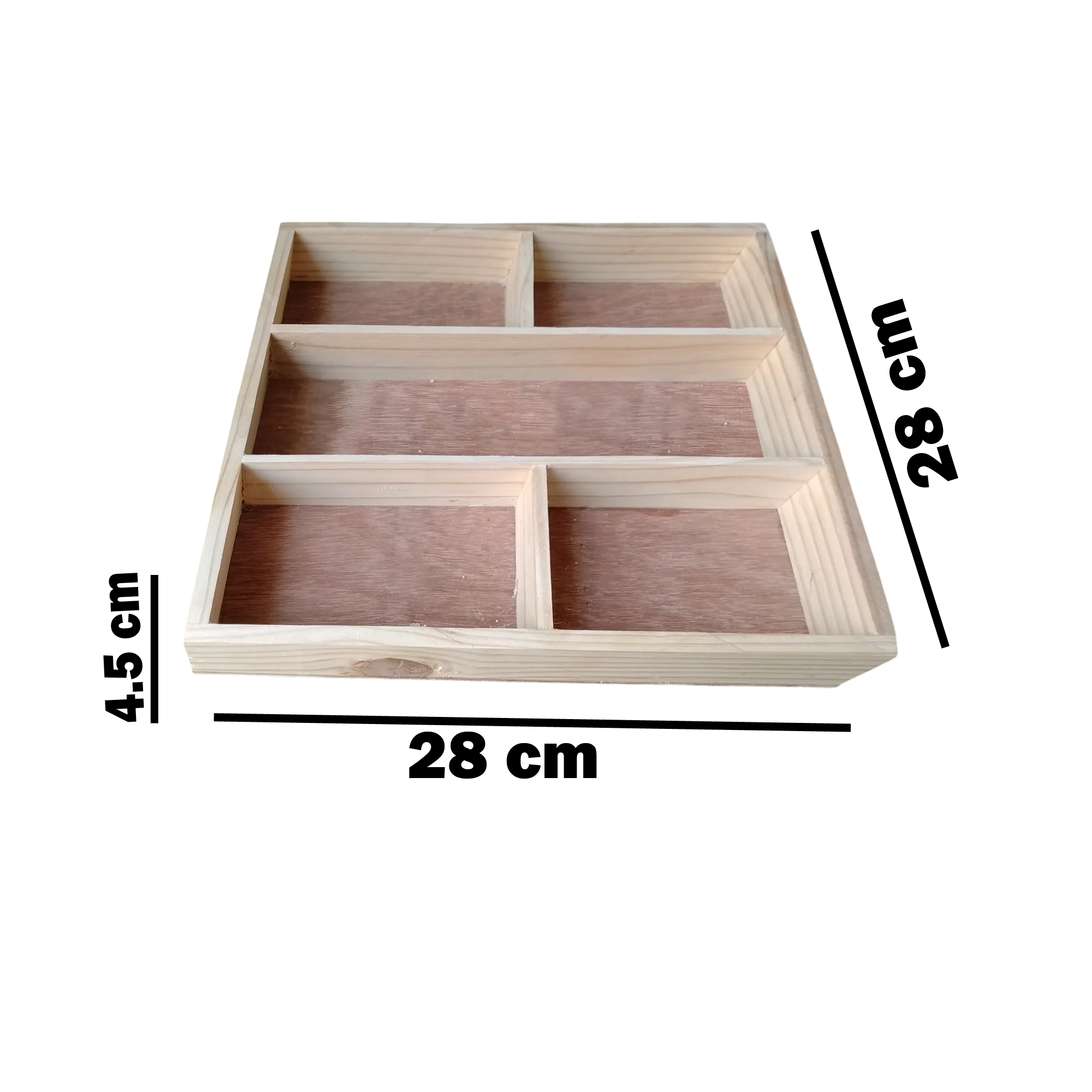 ShopTwiz DryFruits Pinewood Tray Ideal for Gift Packing - Image 3