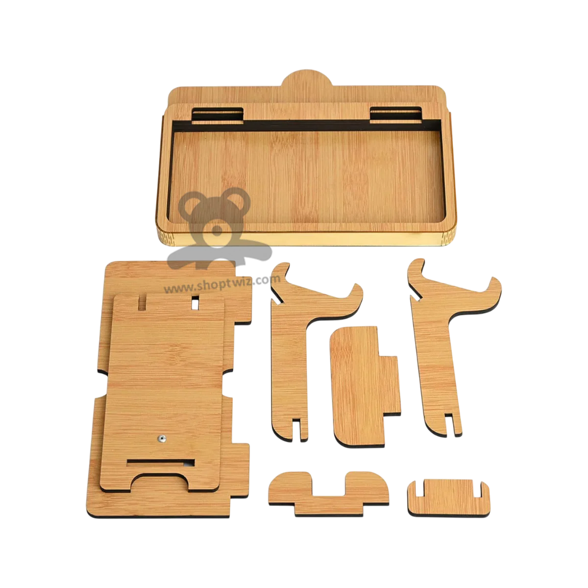 ShopTwiz Eco-Friendly Wooden DIY Desk Organizer Set - Premium Corporate Gift - Image 2