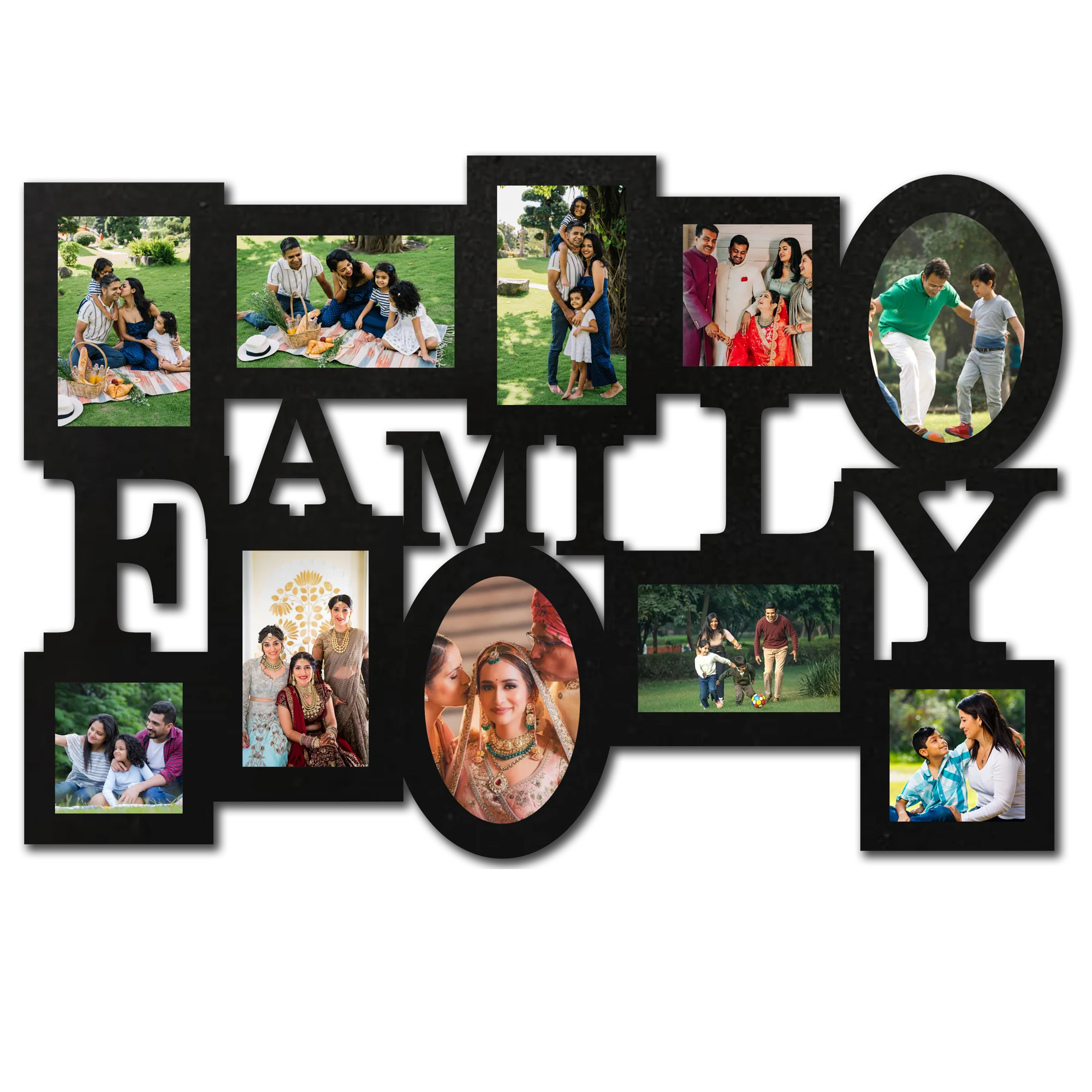 ShopTwiz Family Collage Photo Frame with 10 photos ( Customizable )