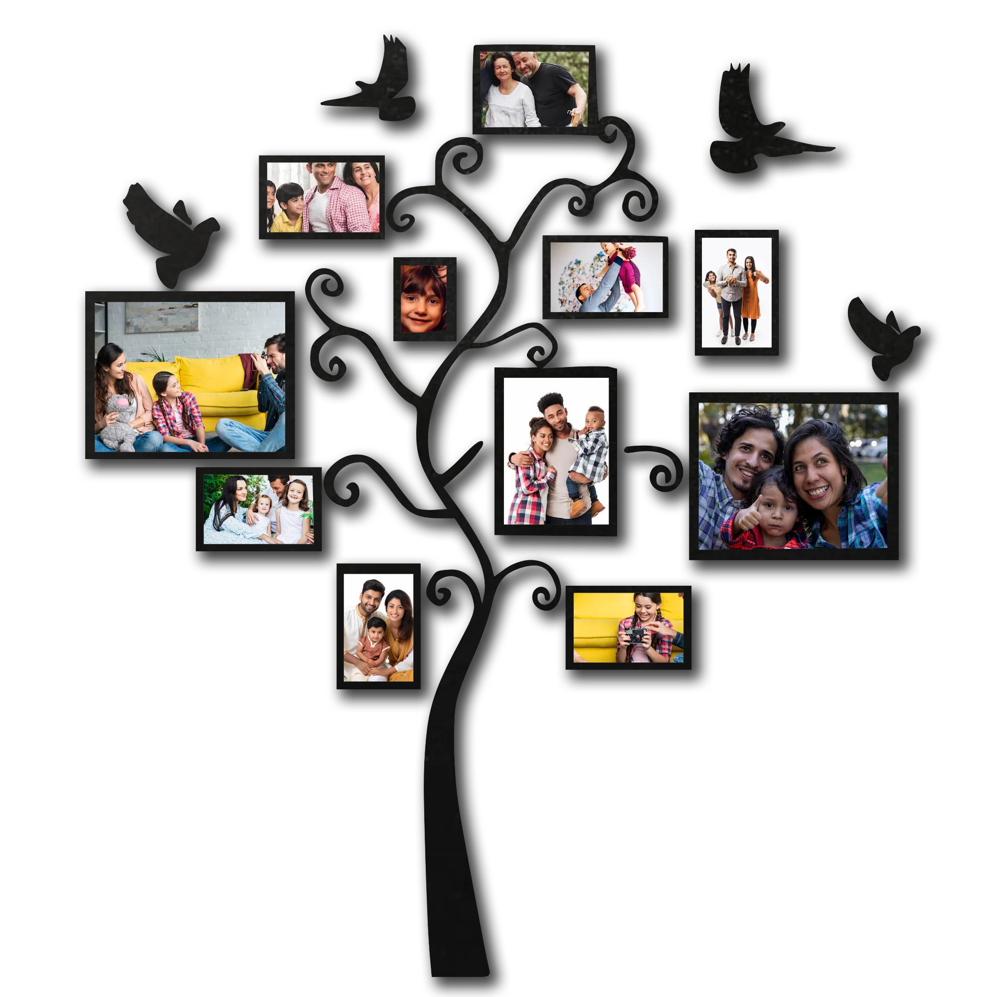 ShopTwiz Family Tree Collage Photo Frame with 11 photos ( Customizable )