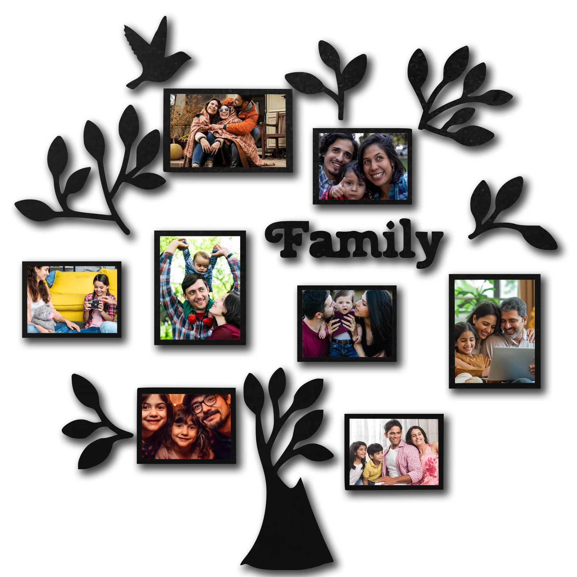 ShopTwiz Family Tree Collage Photo Frame with 8 photos ( Customizable )