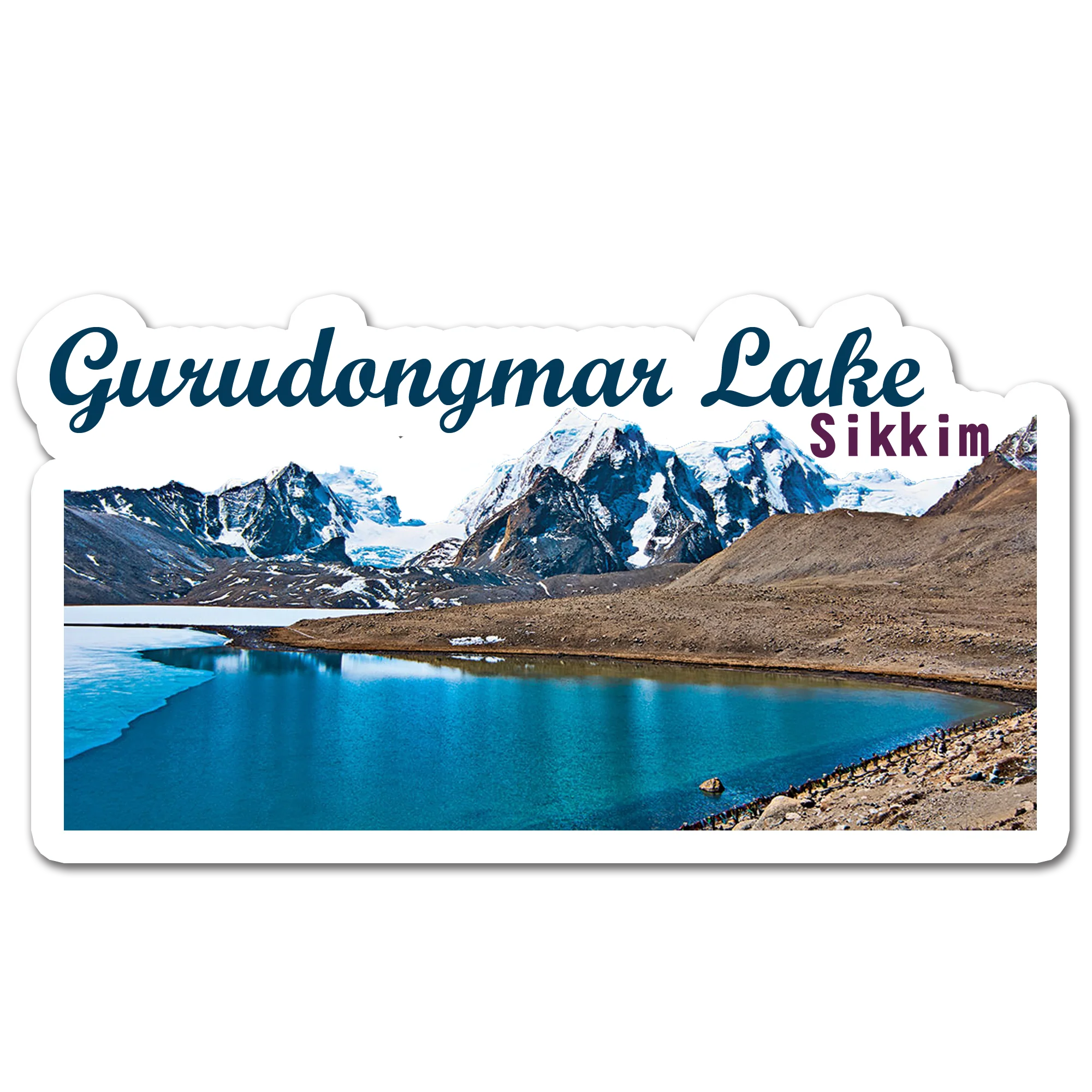 ShopTwiz Gurudongmar Lake 2 (Sikkim) Awesome City Lovely Door Magnets And Fridge Magnet