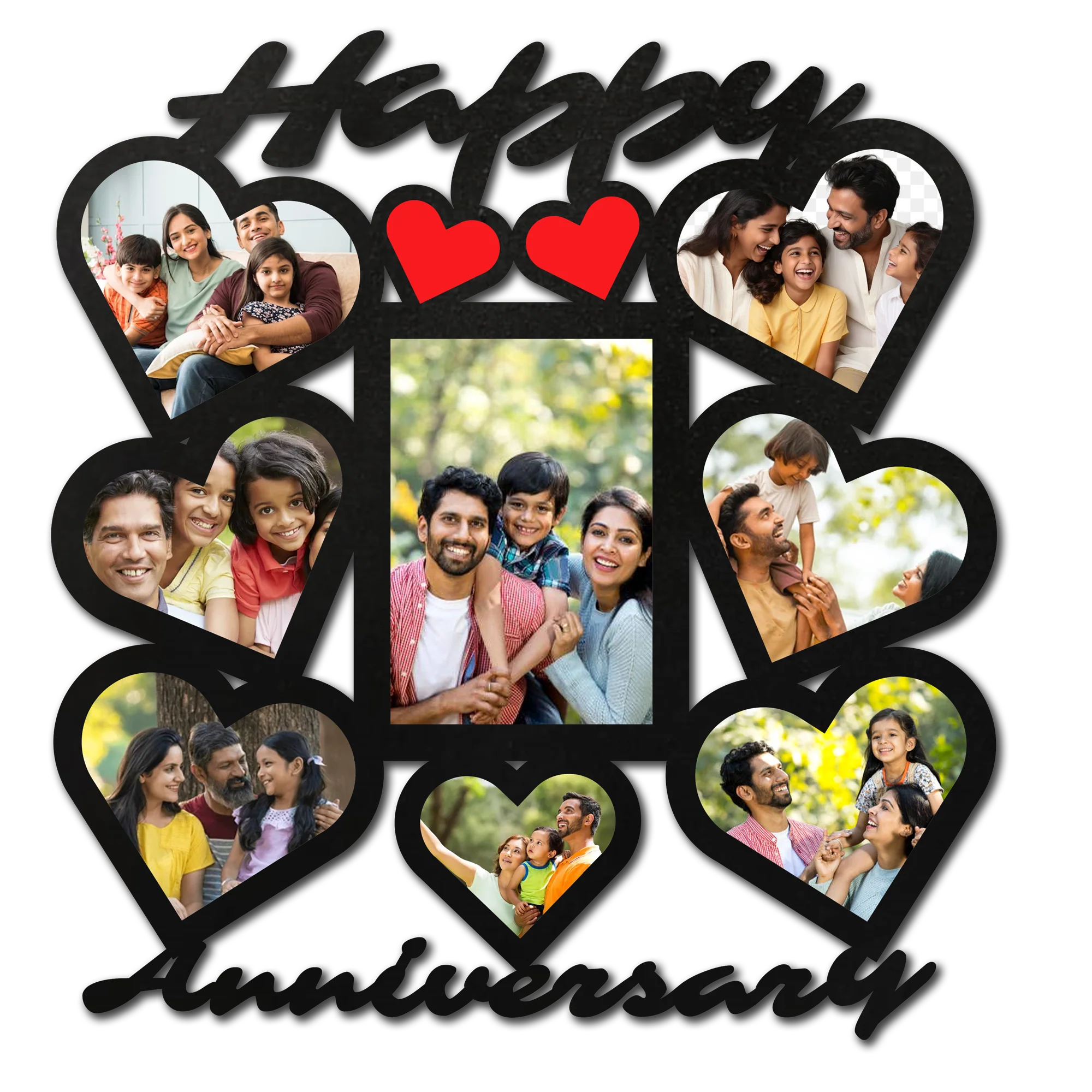 ShopTwiz Happy Anniversary Collage Photo Frame with 8 photos ( Customizable )