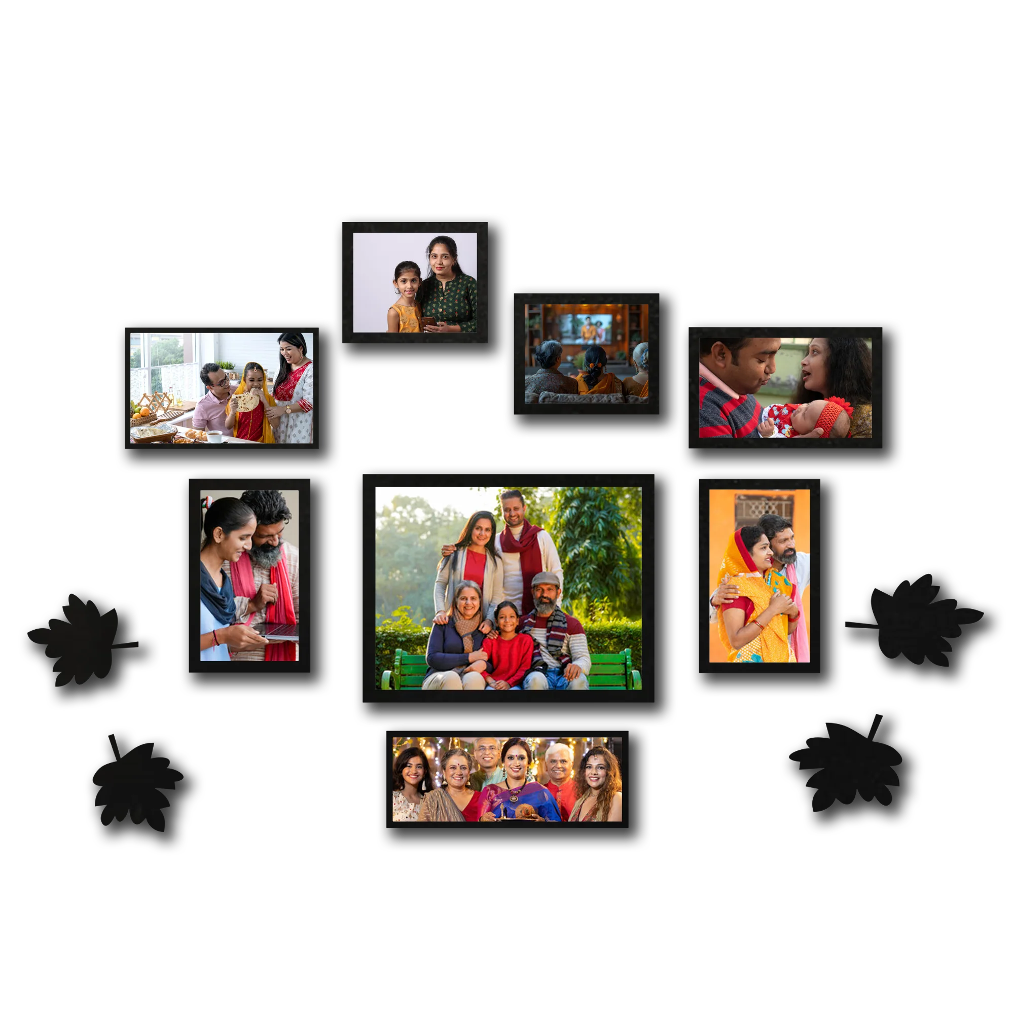 ShopTwiz Happy Tree Collage Photo Frame with 8 photos ( Customizable )