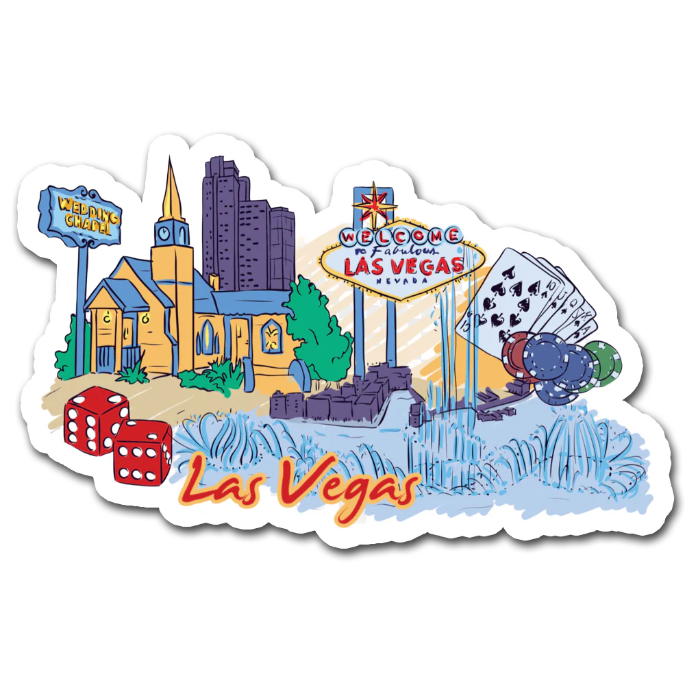 ShopTwiz Las Vegas Lovely City Lovely Door Magnets And Fridge Magnet