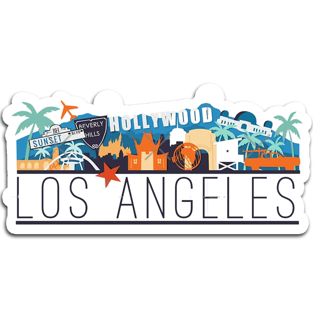 ShopTwiz Los Angeles Amazing City  Fridge Magnet And  Beauty Door Magnets