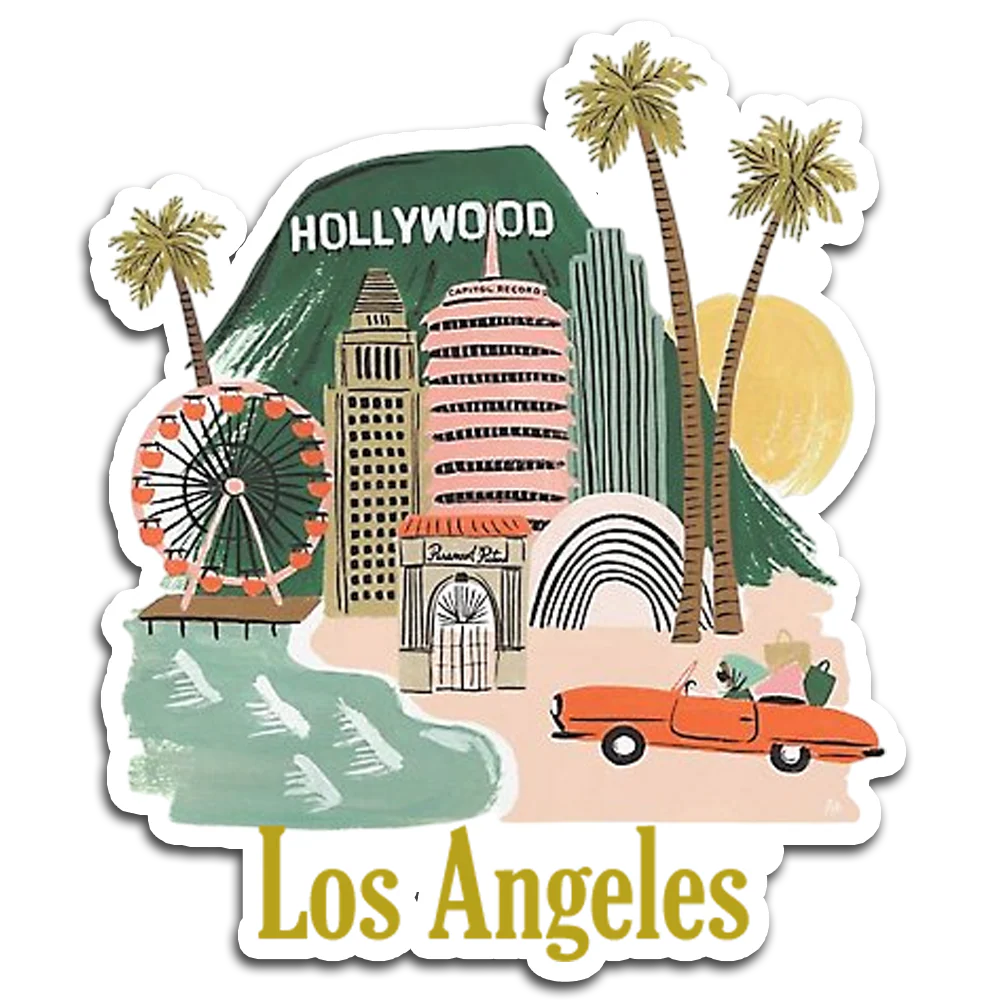 ShopTwiz Los Angeles City Fridge Magnet And Beauty Door Magnets