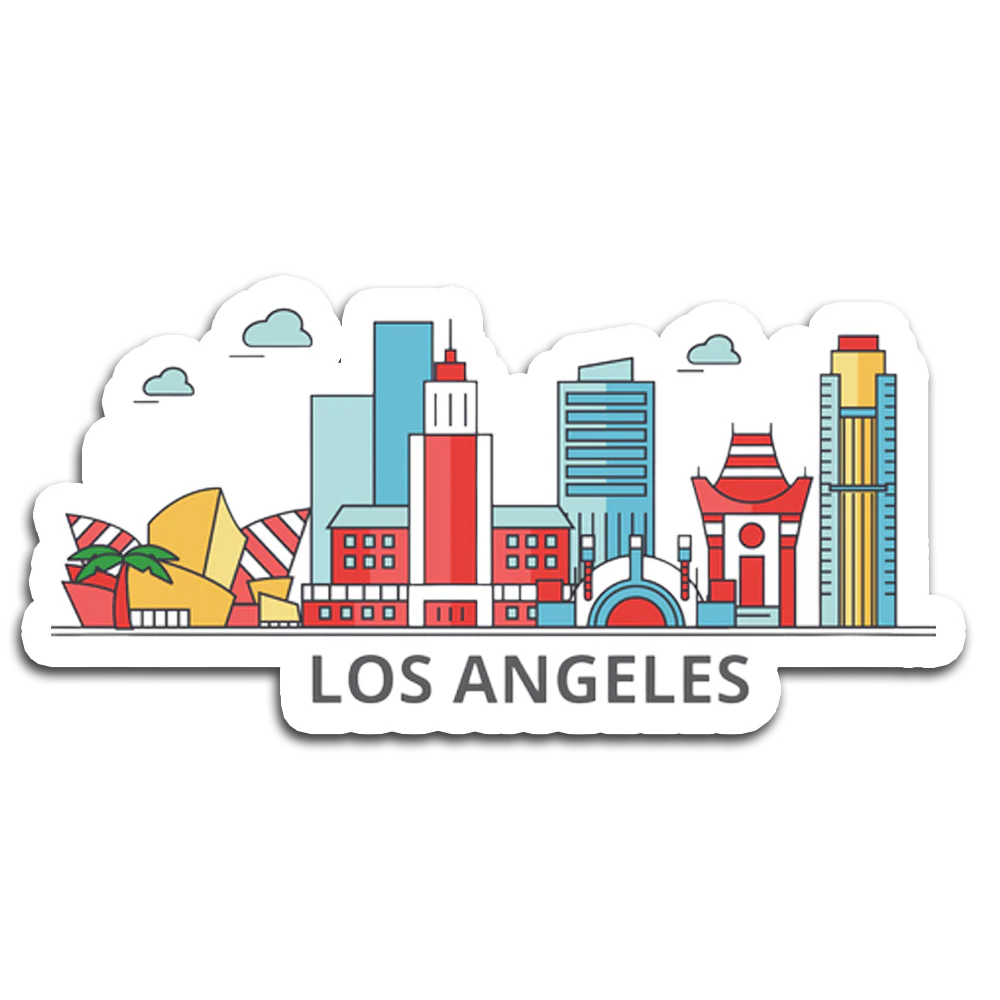 ShopTwiz Los Angeles City Fridge Magnet And  Beauty Door Magnets