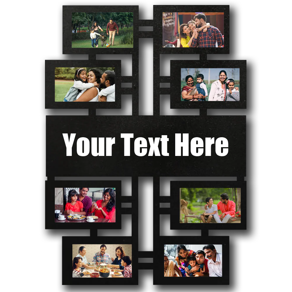 ShopTwiz Lovely Family Collage Photo Frame with 8 photos ( Customizable )