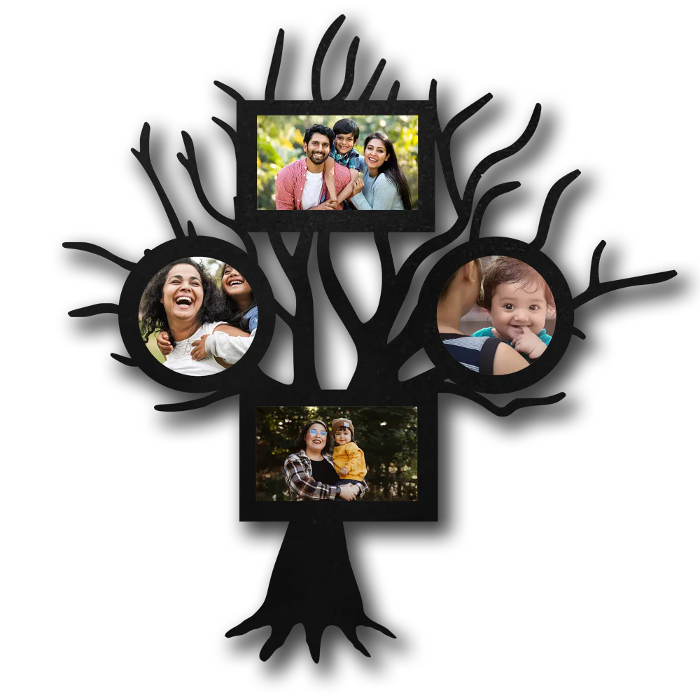 ShopTwiz Lovely Tree Collage Photo Frame with 4 photos ( Customizable )