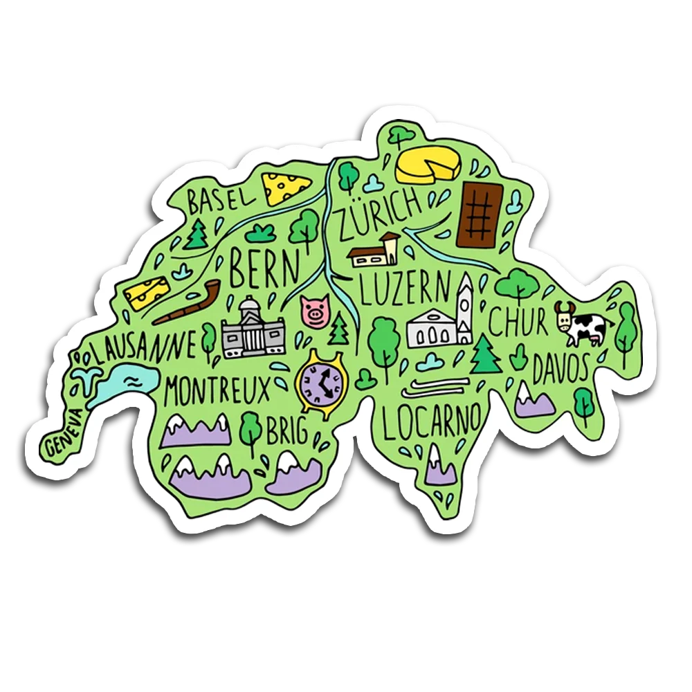 ShopTwiz Map Cool City Fridge Magnet and Door Magnets