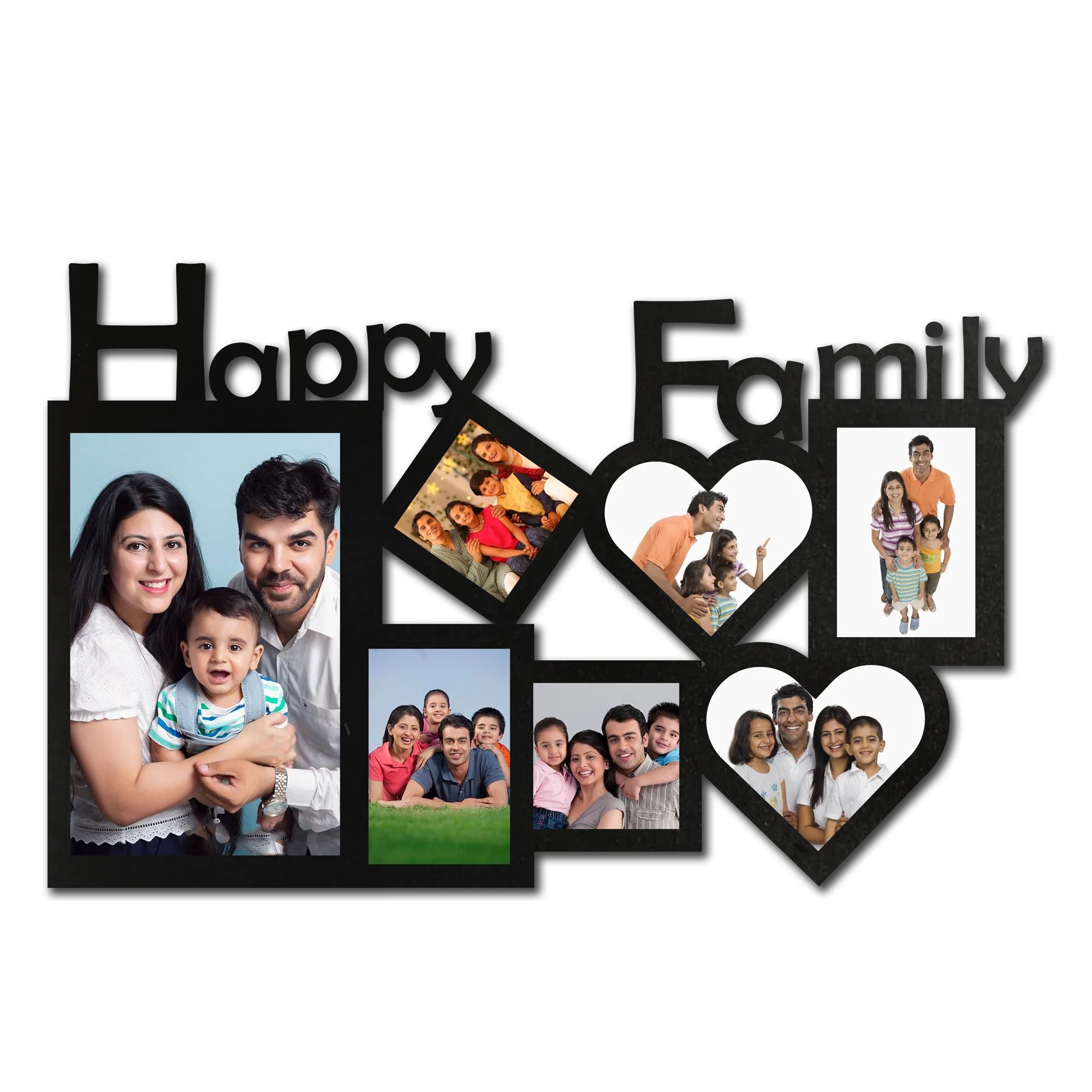 ShopTwiz My Happy Family Collage Photo Frame with 7 photos ( Customizable )