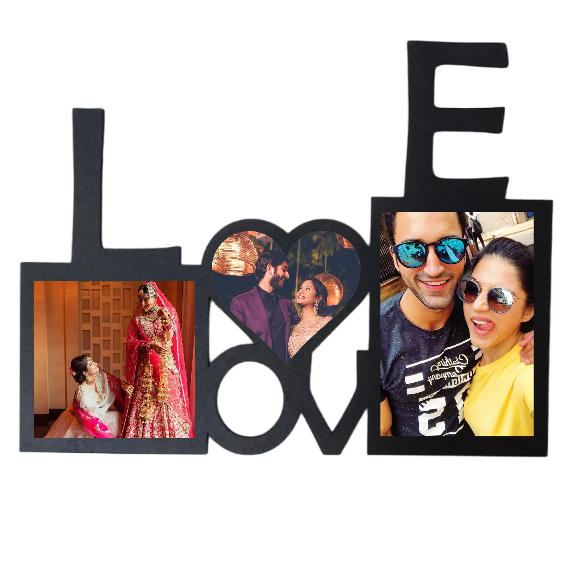 ShopTwiz My Love Collage Photo Frame with 4 photos ( Customizable )