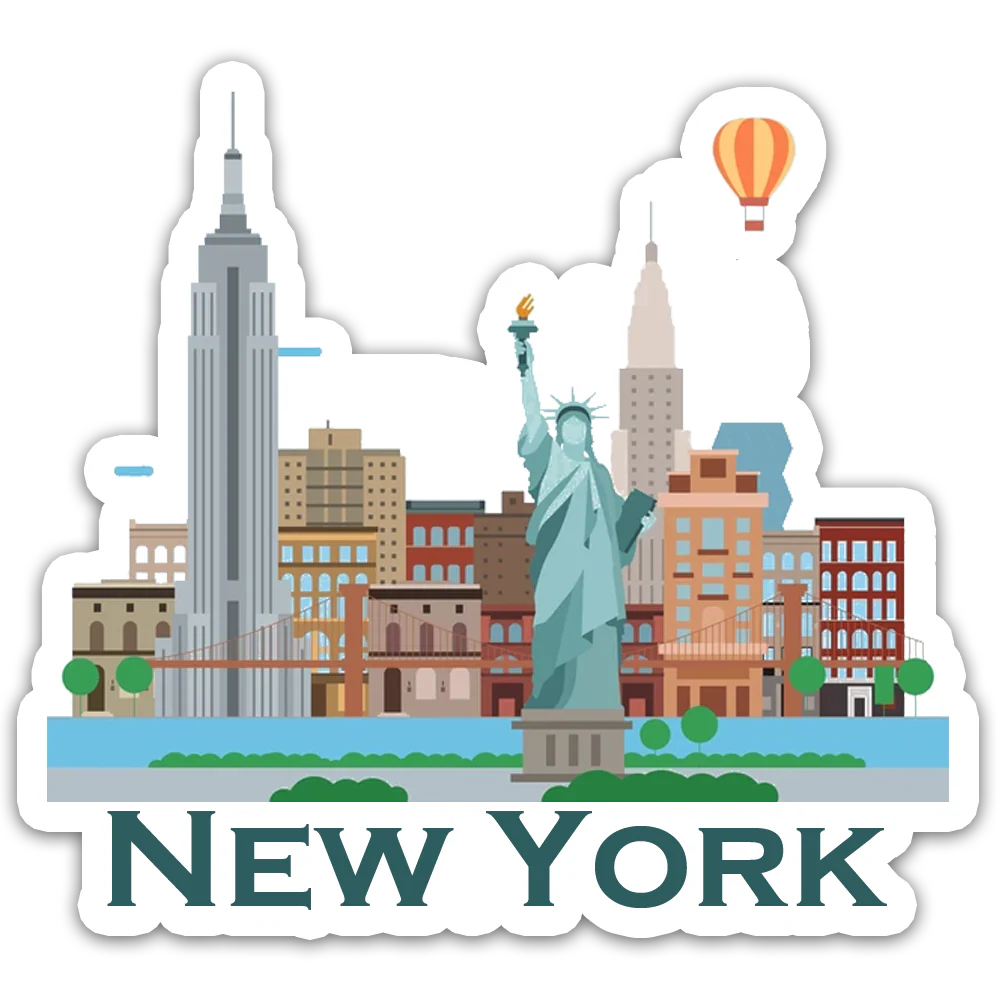 ShopTwiz New York Beauty City Fridge Magnet and Door Magnets