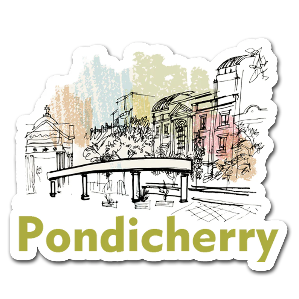 ShopTwiz Pondicherry Tour City Lovely Door Magnets And Fridge Magnet