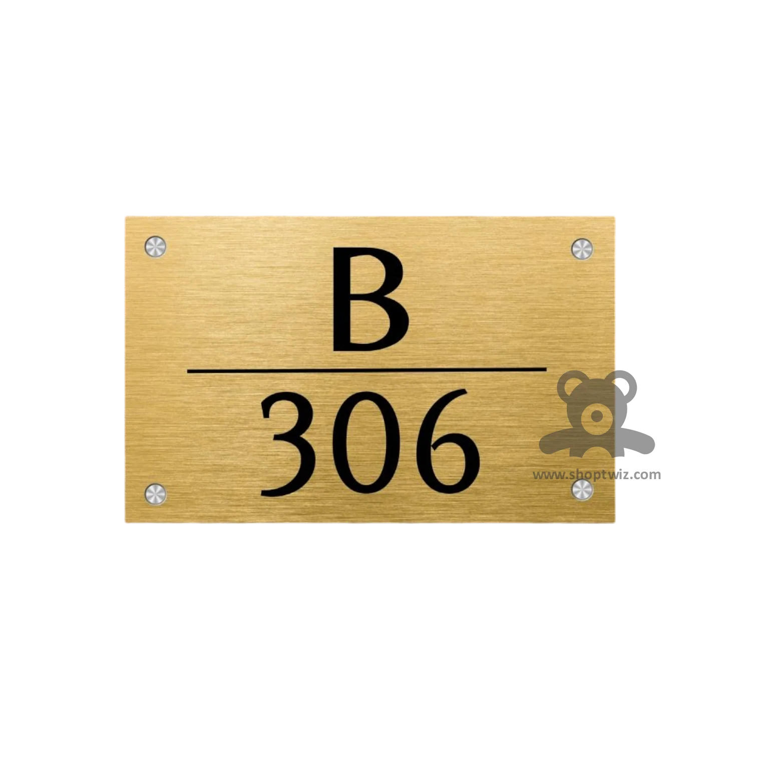 ShopTwiz Rectangle Wood Black Latter Name Plate for House and Office - Image 2