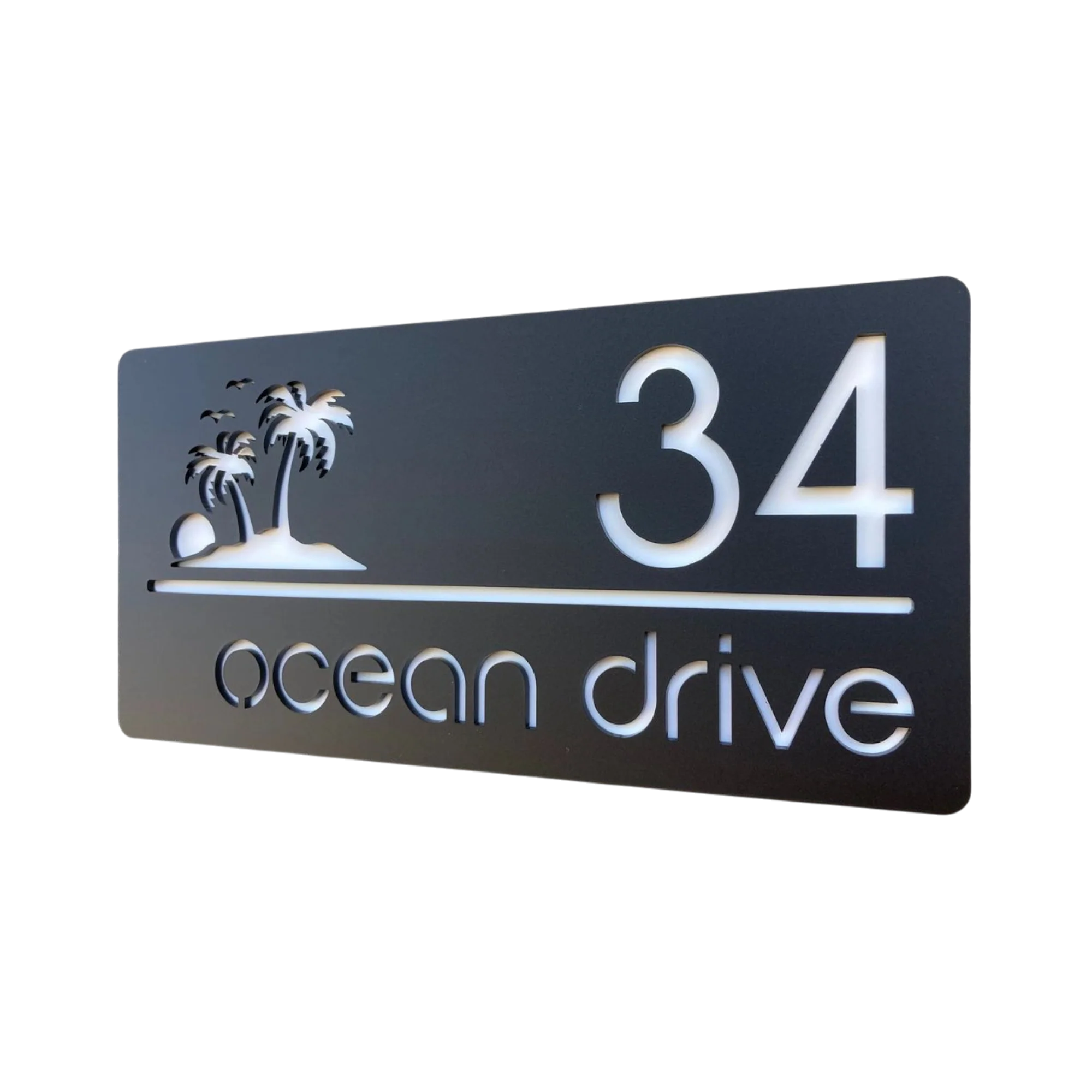 ShopTwiz Rectangle Z Black White Letter and Design Name Plate for House and Office - Image 2