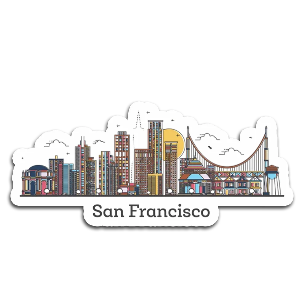 ShopTwiz San Francisco Beauty City Fridge Magnet and Door Magnets