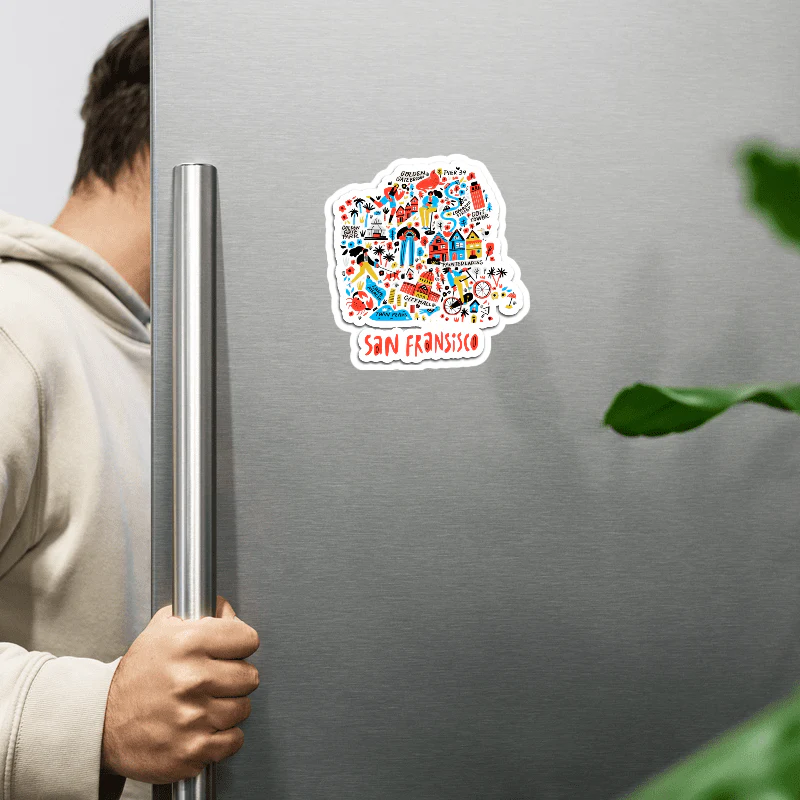 ShopTwiz San Francisco City Door Magnets And City Fridge Magnet - Image 2