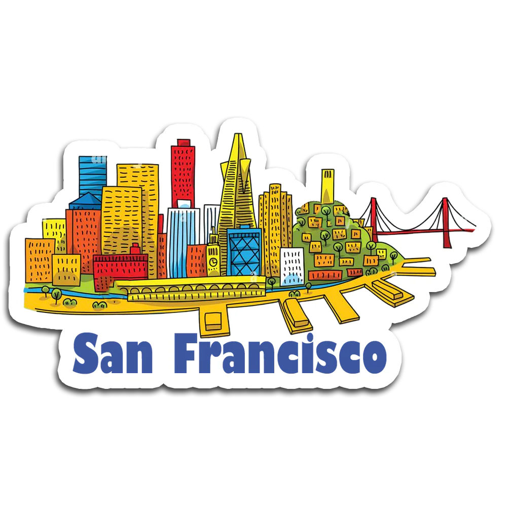 ShopTwiz San Francisco City Fridge Magnet and Door Magnets