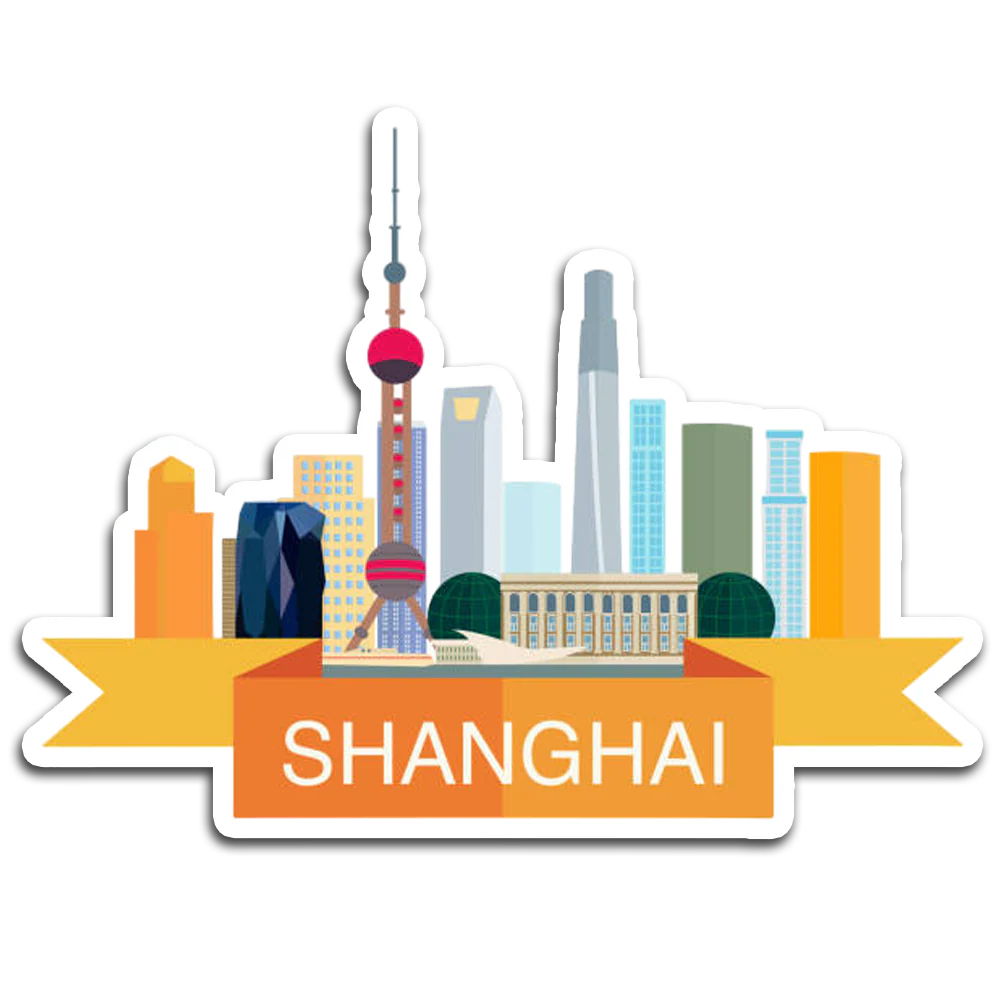 ShopTwiz Shanghai Beautiful City Fridge Magnet and Door Magnets