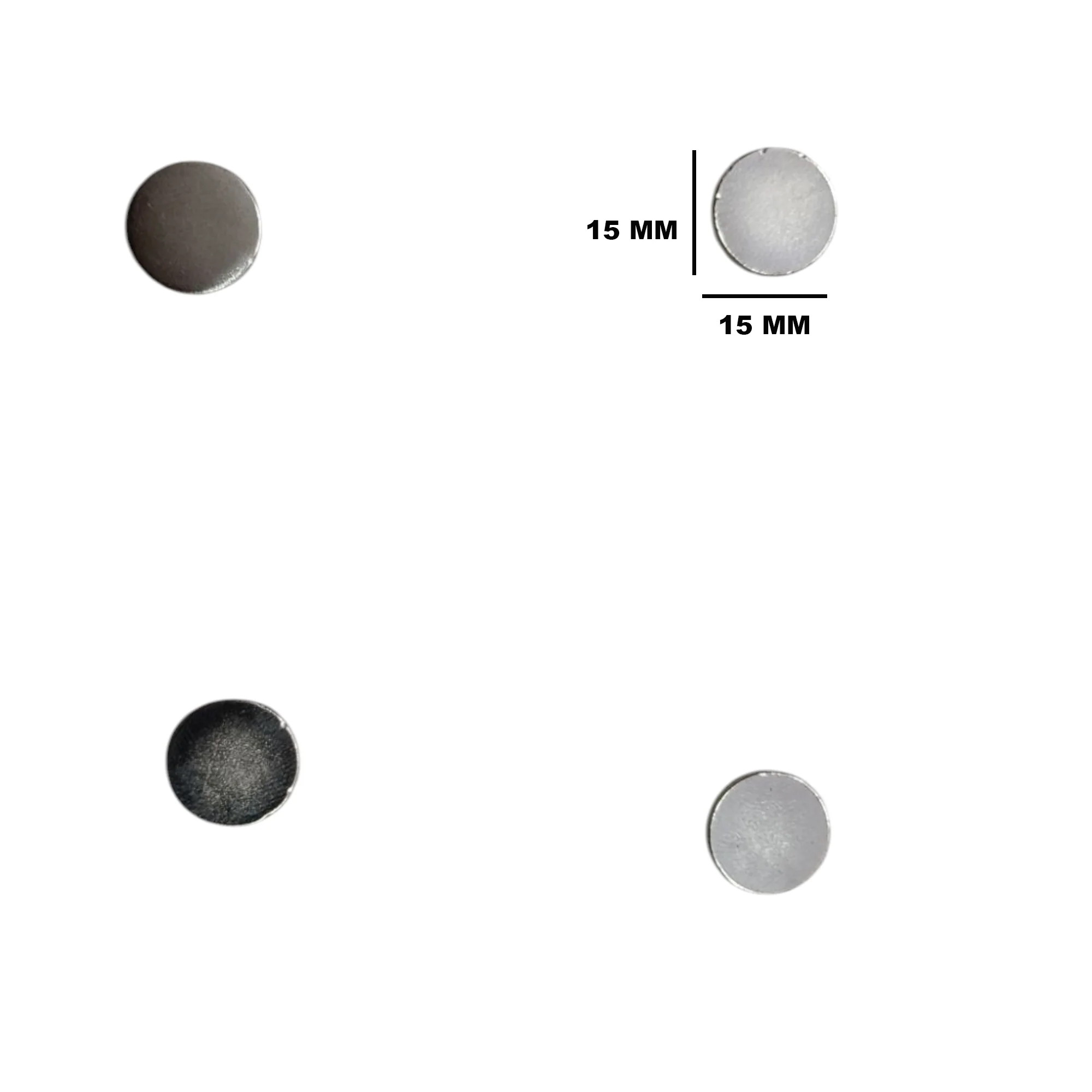 ShopTwiz  Sliver Button Magnet ( Size 15mm x 15mm) Pack of 4 - Image 4