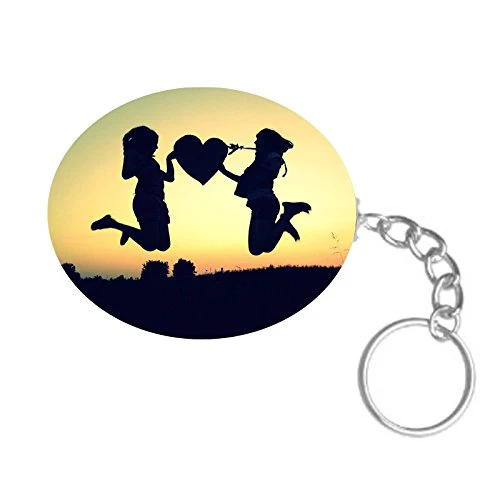 ShopTwiz Something Special Printed Wooden (Oval Shape) Keyring