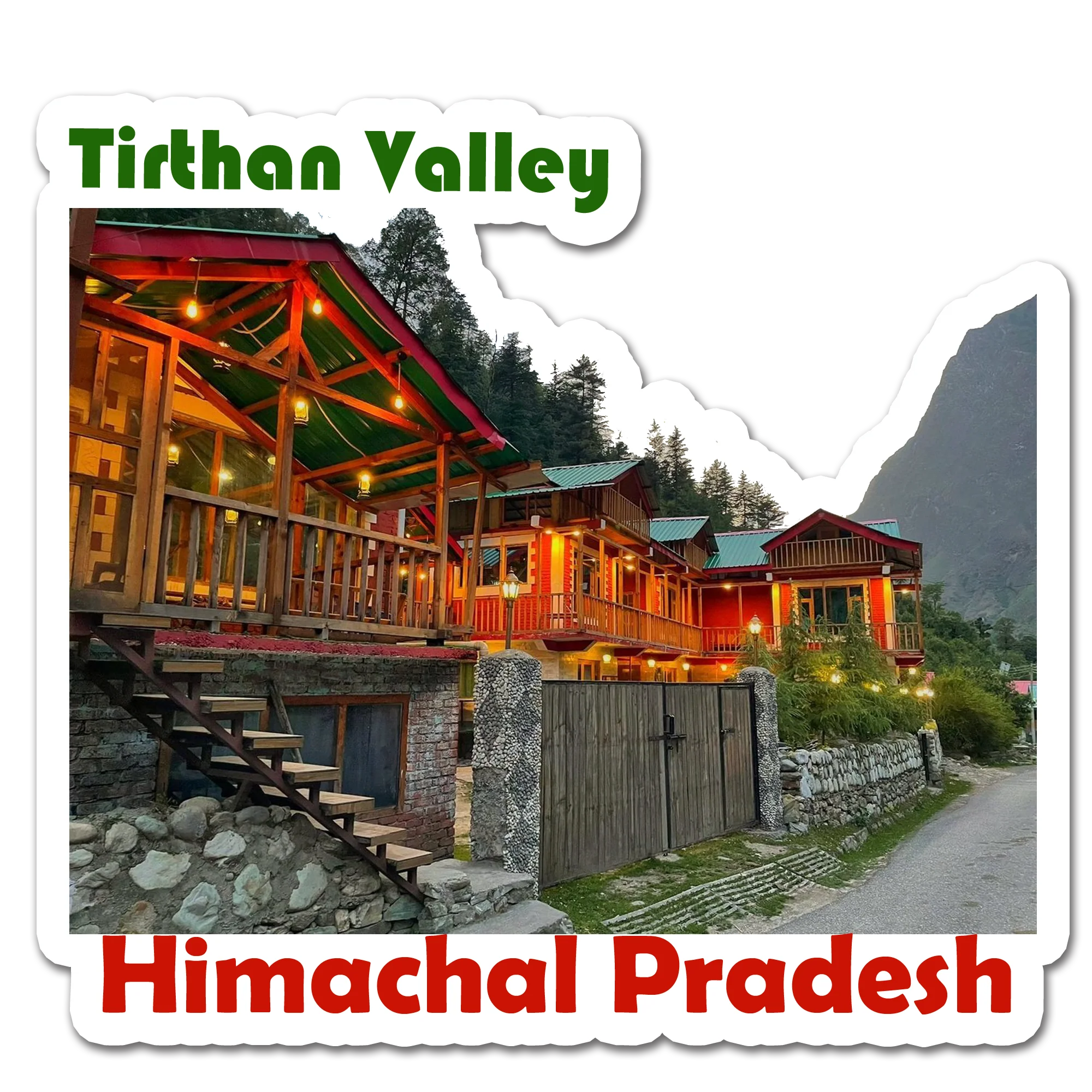 ShopTwiz Tirthan Valley 2 (Himachal Pradesh) Awesome City Lovely Door Magnets And Fridge Magnet