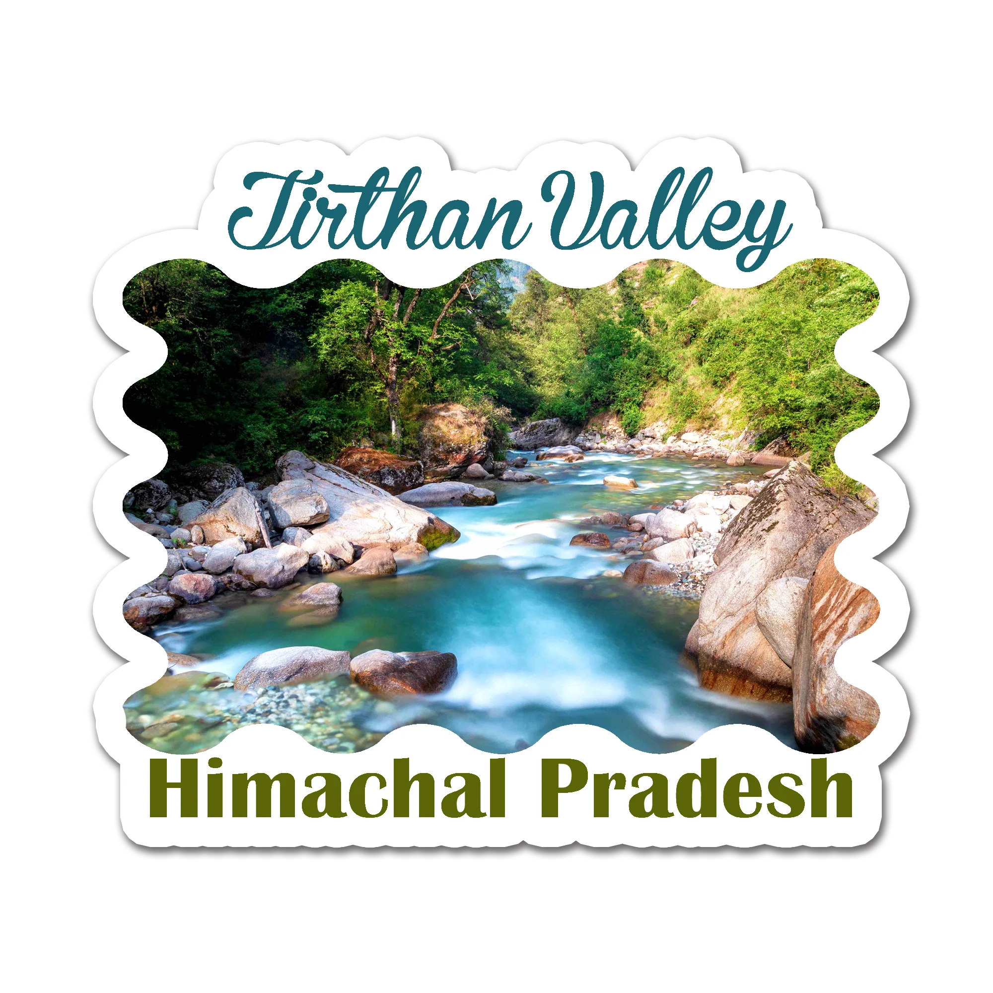 ShopTwiz Tirthan Valley (Himachal Pradesh) Awesome City Lovely Door Magnets And Fridge Magnet