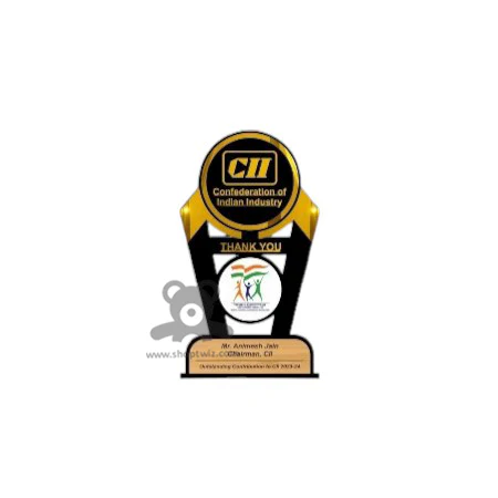 ShopTwiz Trophy with Customized Logo and Brand Name with Golden and Black Finish - Image 3
