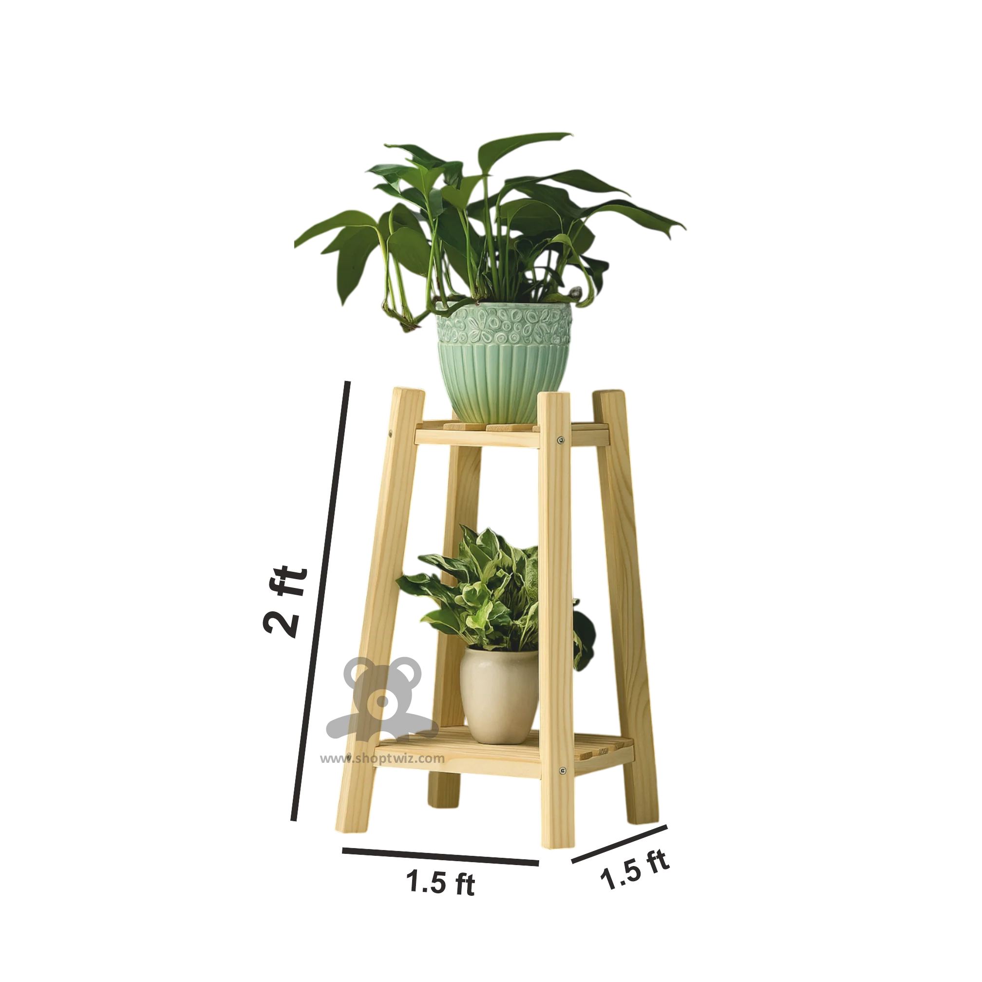 ShopTwiz Wooden 2-Spot Box Stand for Garden - Image 3