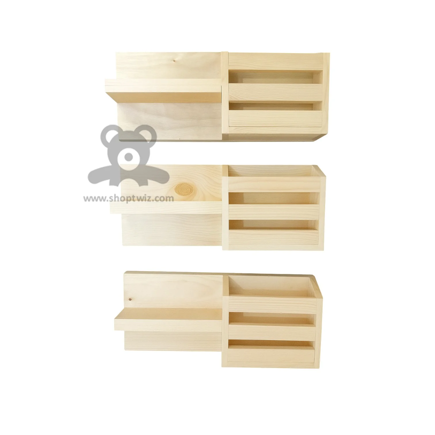 ShopTwiz Wooden 3-Set Wall Stand for Kitchen - Image 2