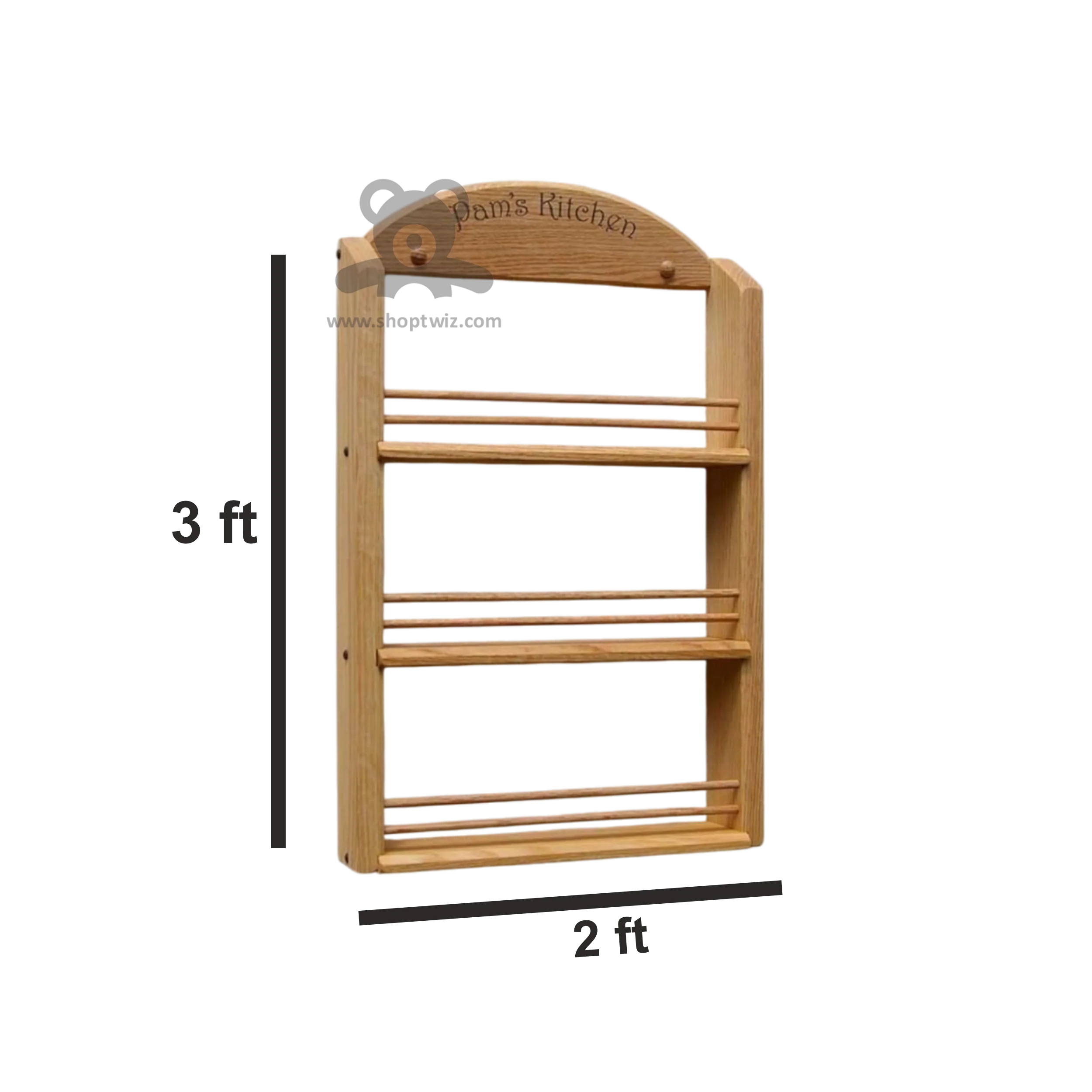ShopTwiz Wooden 3-Store Box Stand for Kitchen - Image 3