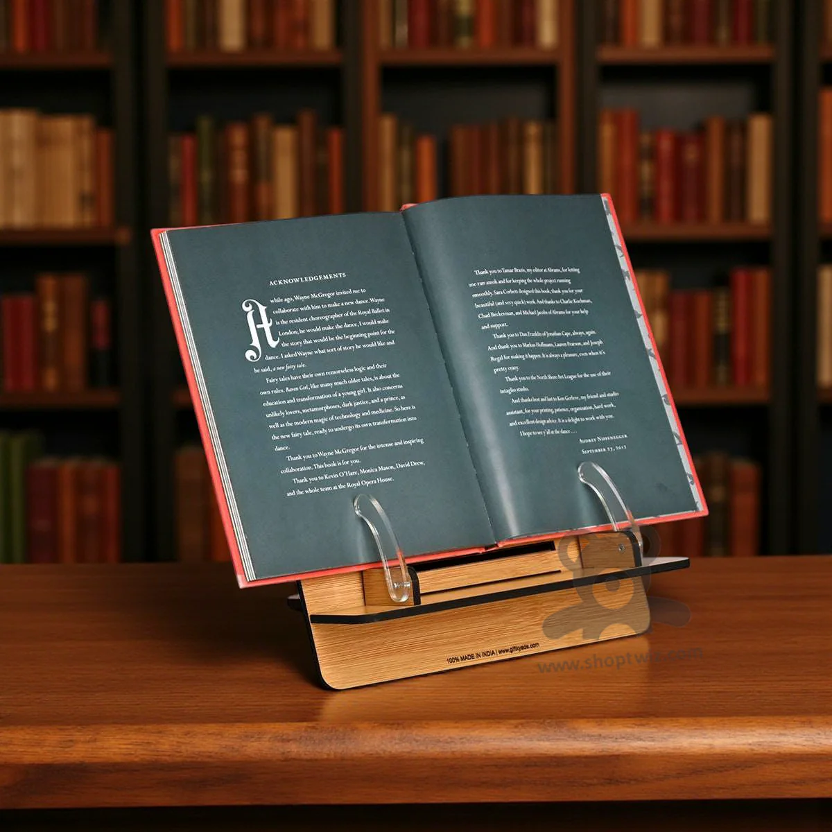 ShopTwiz Wooden Adjustable Book Stand -Premium Corporate Gift