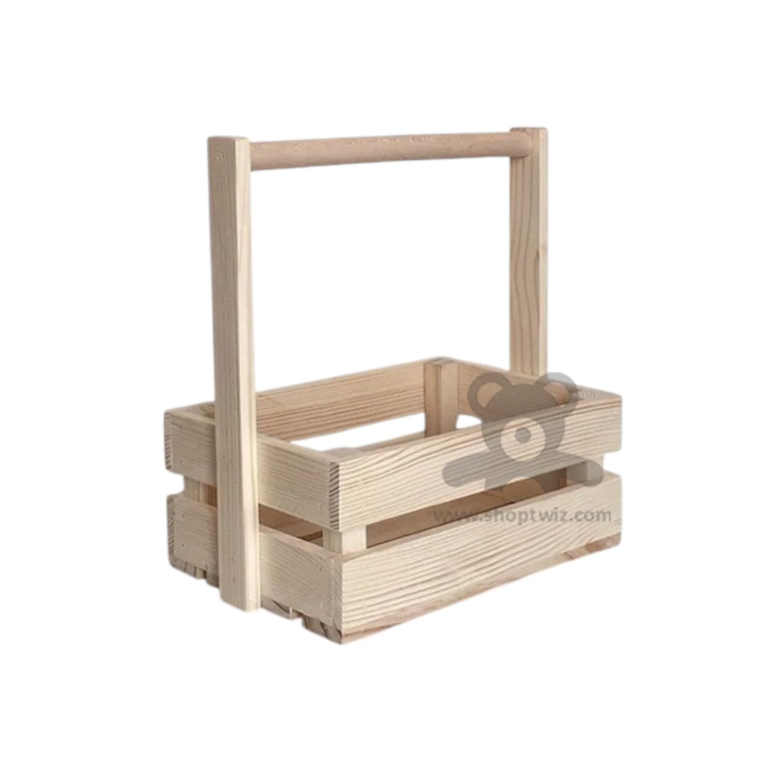 ShopTwiz Wooden Basket with Handle – Basket for Gift - Image 2