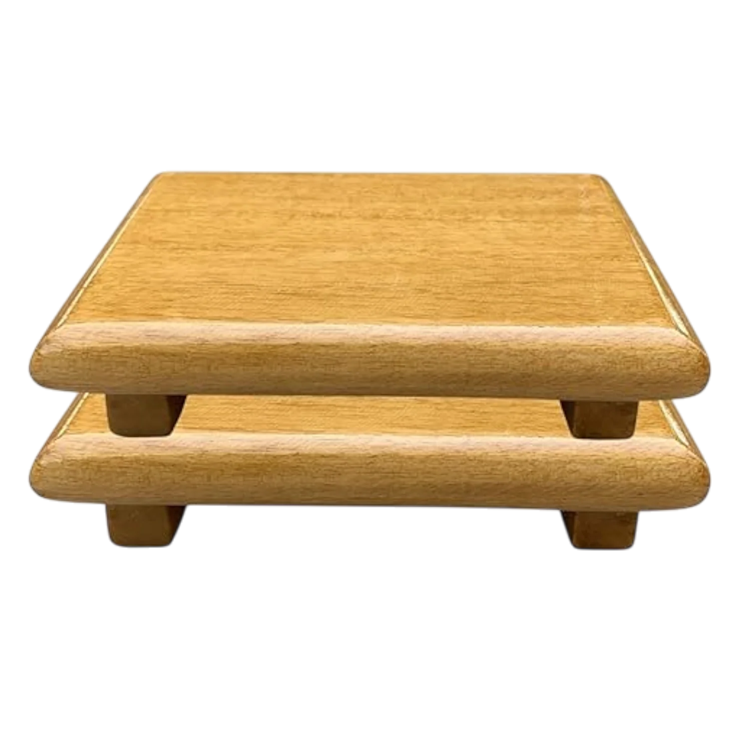 ShopTwiz Wooden Chowki for Puja Pack 2 Veri Small - Image 2