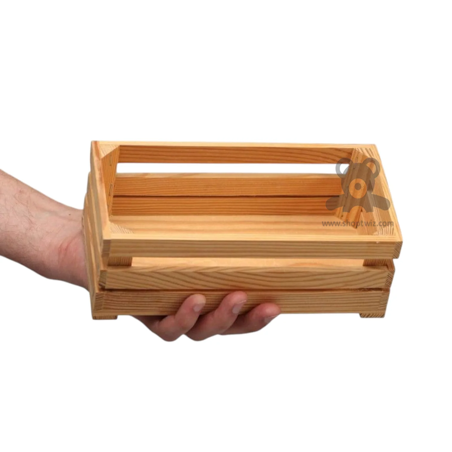ShopTwiz Wooden Crate Box for Fruits and Tray - Image 2