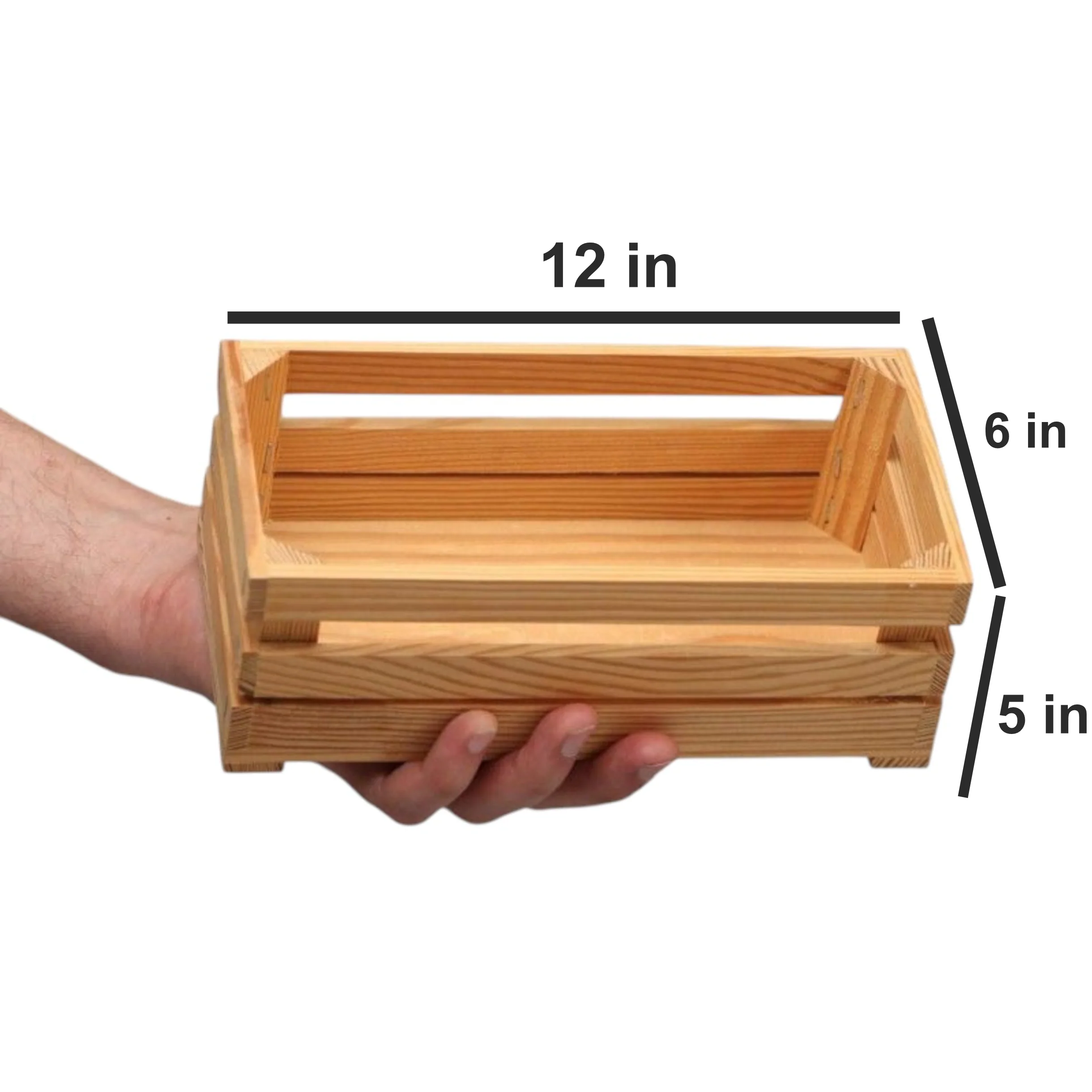 ShopTwiz Wooden Crate Box for Fruits and Tray - Image 3