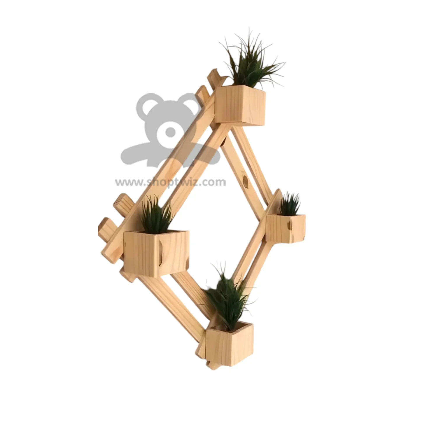ShopTwiz Wooden Decorative Cube Design Stand - Image 2