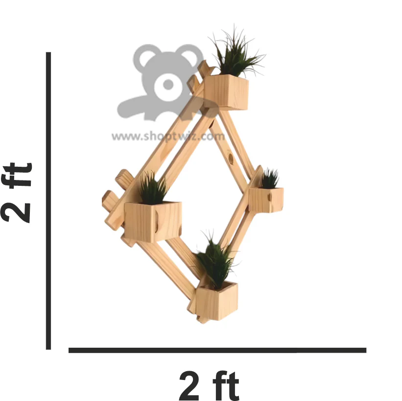 ShopTwiz Wooden Decorative Cube Design Stand - Image 3