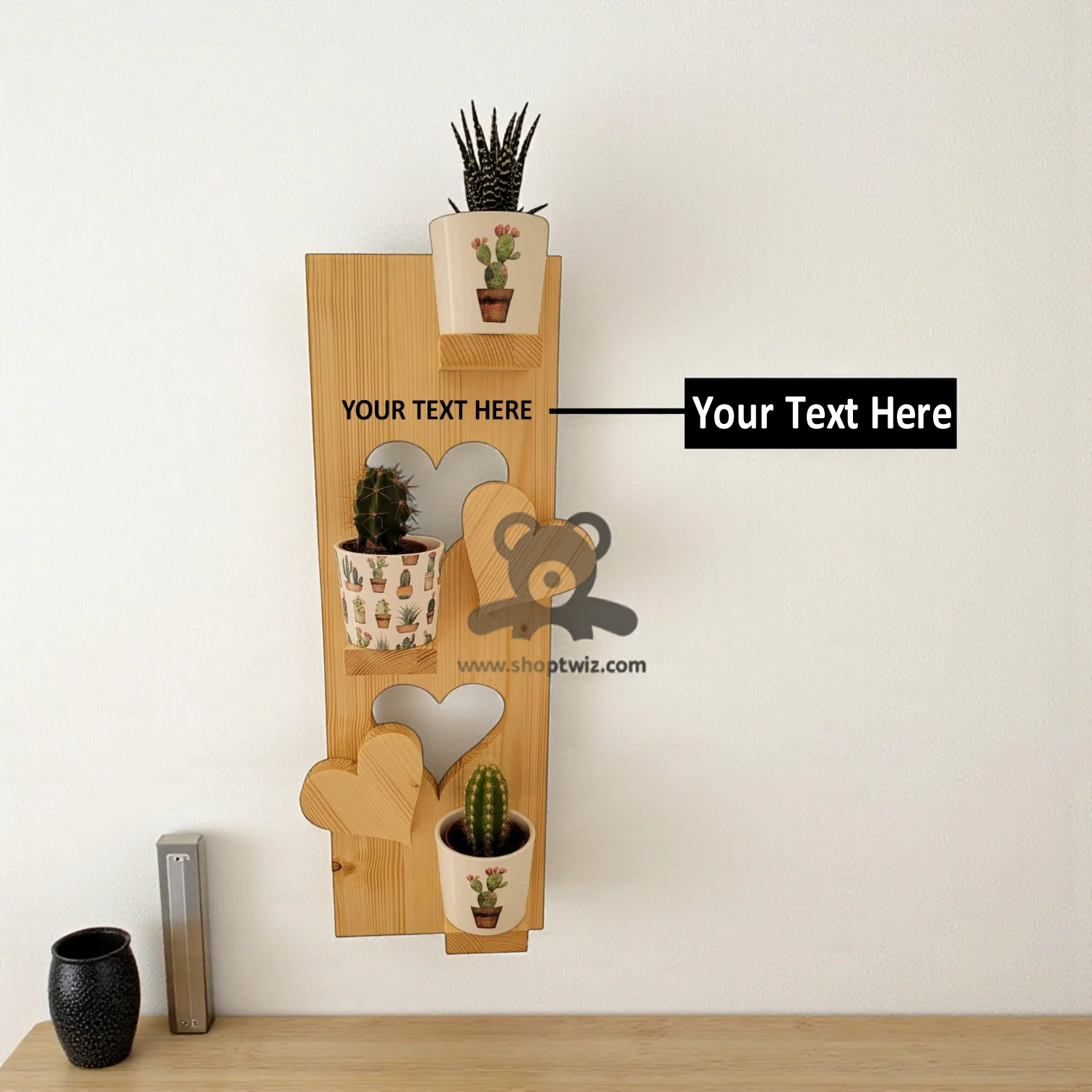 ShopTwiz Wooden Flower Pot Stand – Stylish Corporate Gift & Home Décor