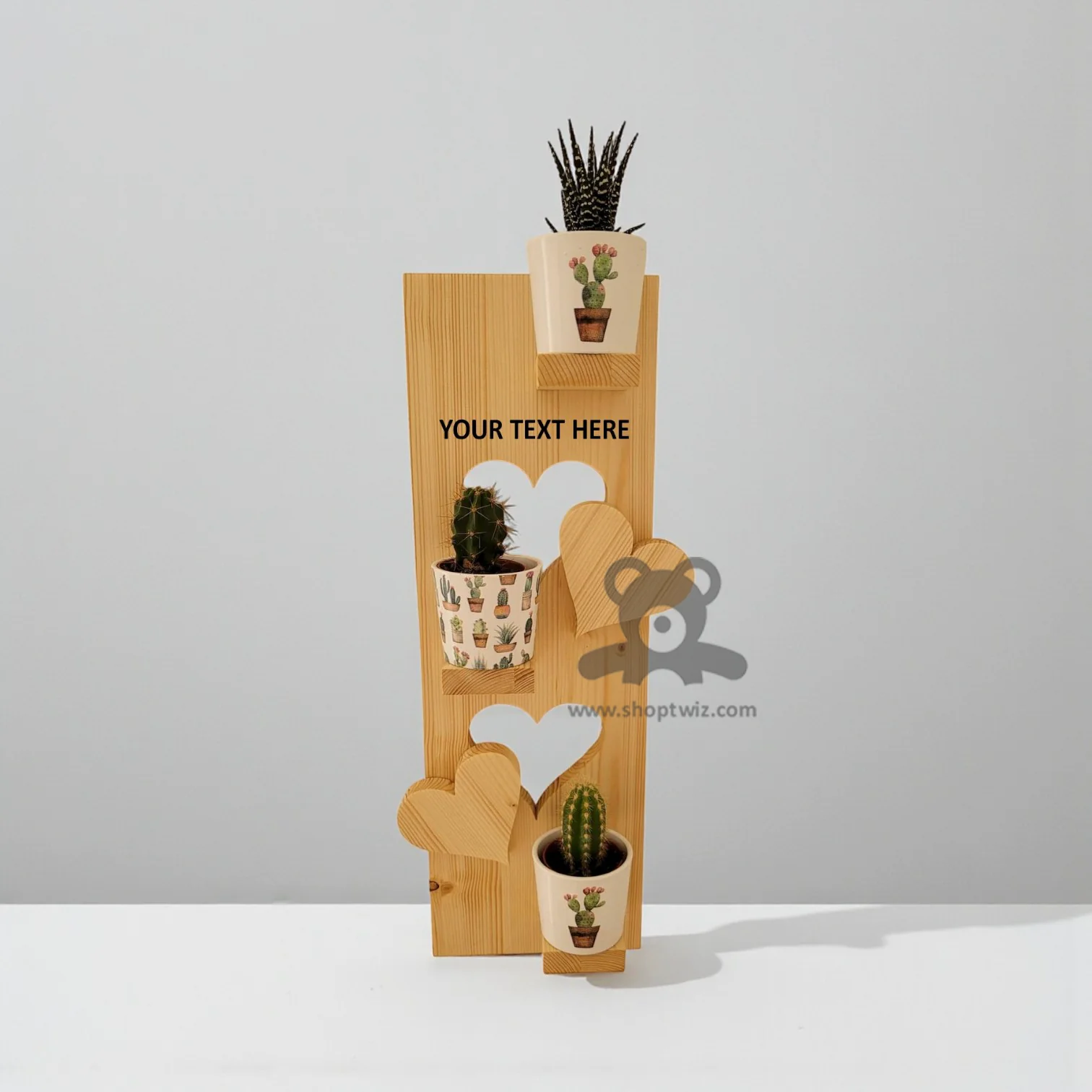 ShopTwiz Wooden Flower Pot Stand – Stylish Corporate Gift & Home Décor - Image 3