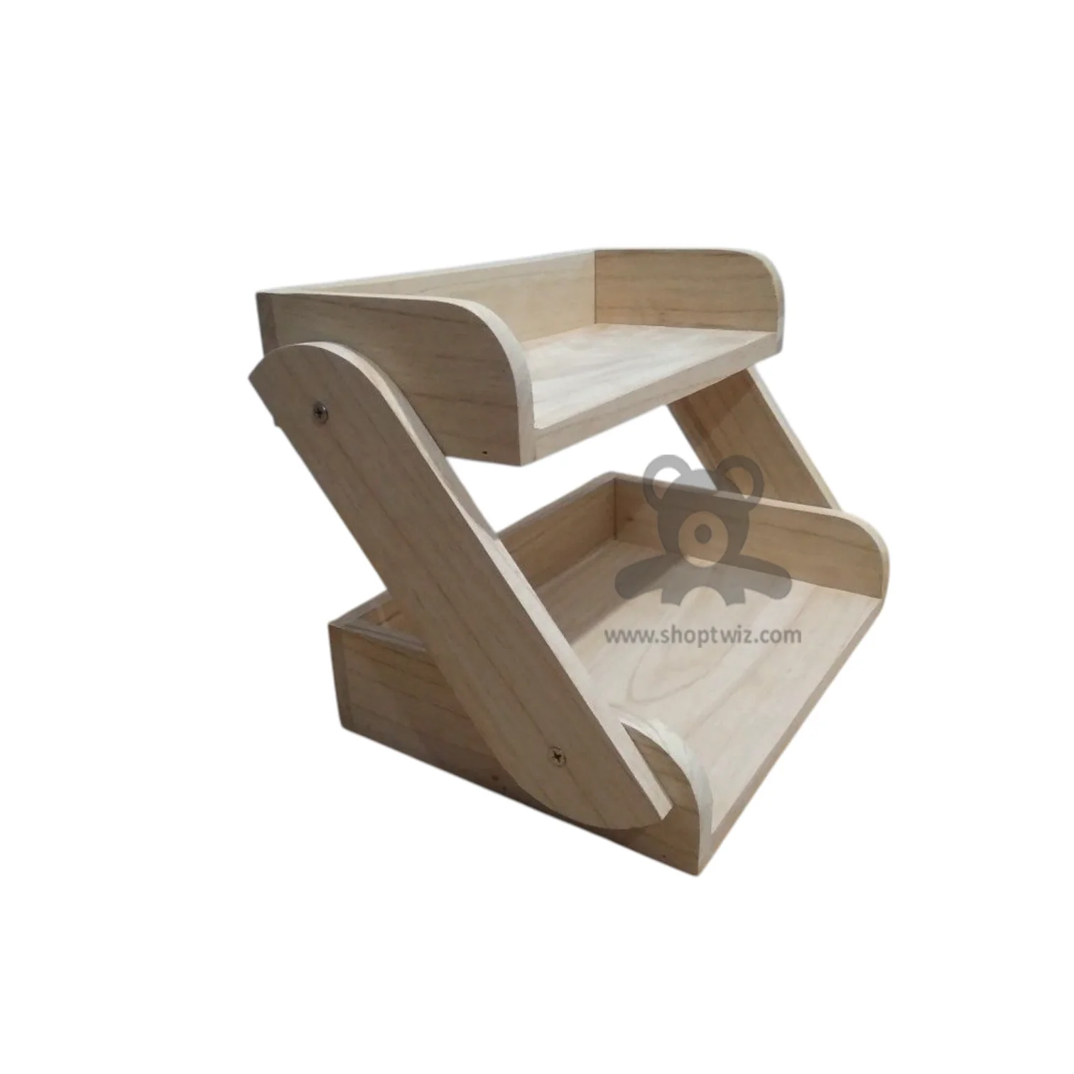 ShopTwiz Wooden Fruit Basket (2-Tier Style) - Image 2