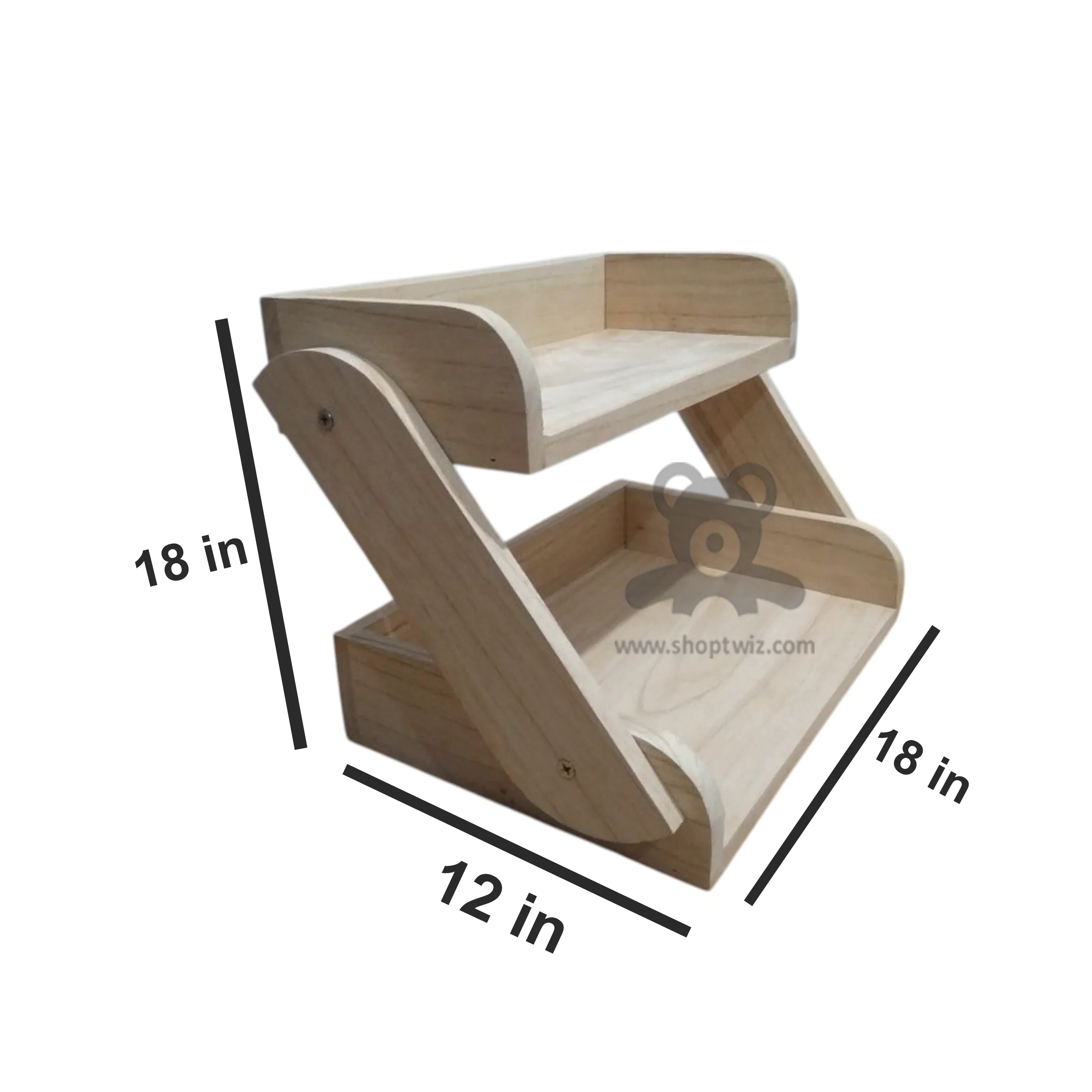 ShopTwiz Wooden Fruit Basket (2-Tier Style) - Image 3