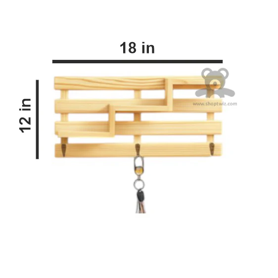 ShopTwiz Wooden Hanger with Flower Pot Stand - Image 3