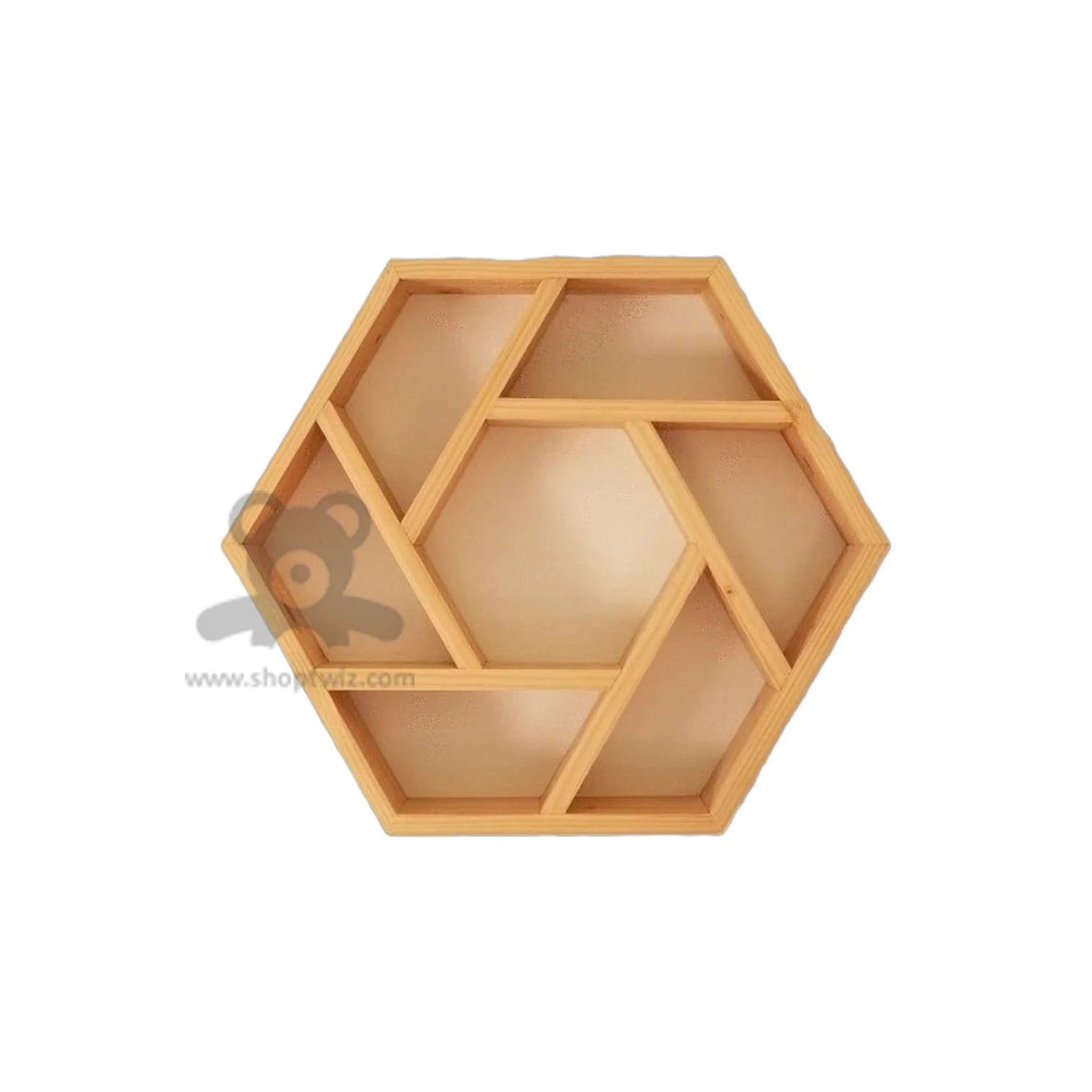 ShopTwiz Wooden Hexagon Style Stand - Image 2