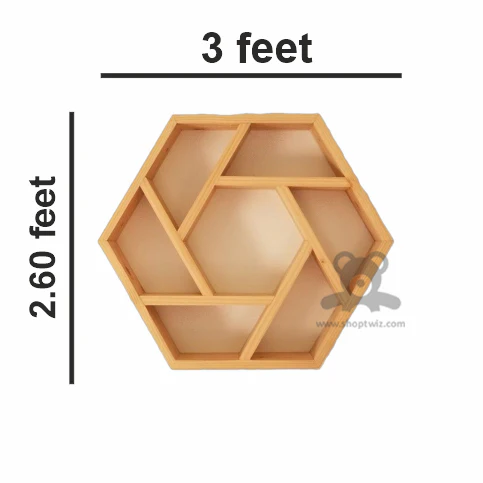 ShopTwiz Wooden Hexagon Style Stand - Image 3